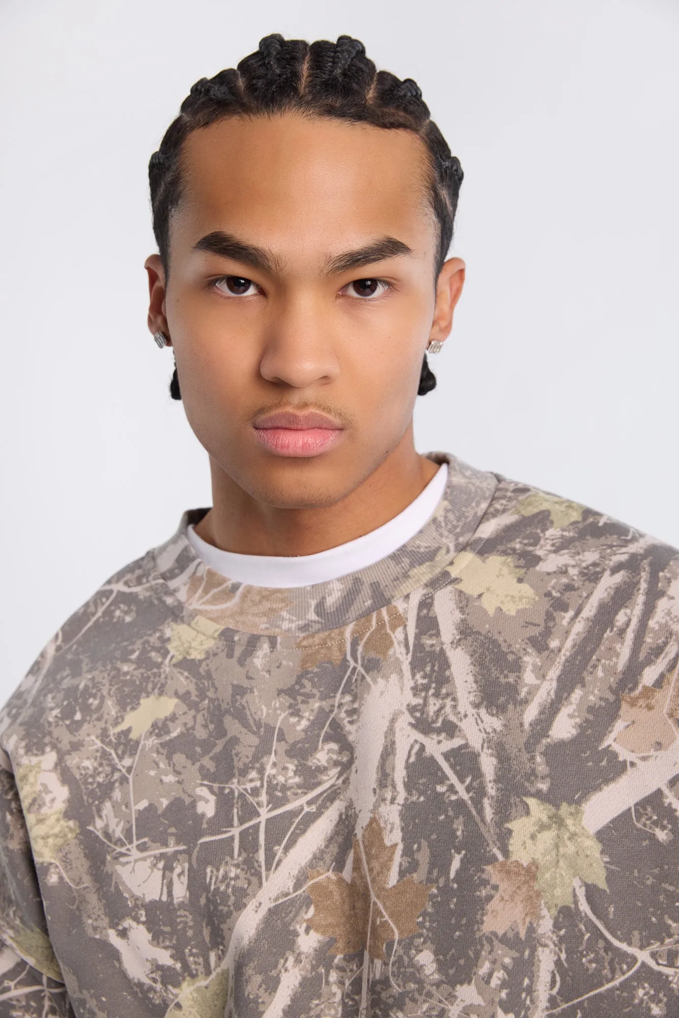 North Western Tree Camouflage Oversized Crew Neck Sweatshirt sold by Bluenotes product image thumbnail 2