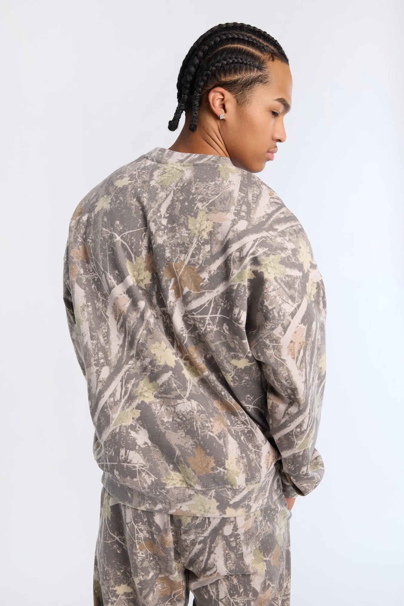 North Western Tree Camouflage Oversized Crew Neck Sweatshirt sold by Bluenotes product image thumbnail 3