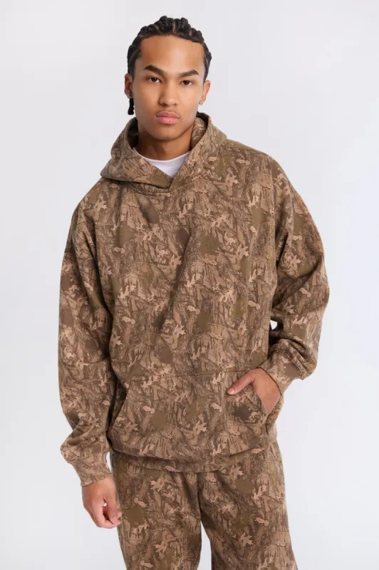 North Western Tree Camouflage Oversized Hoodie sold by Bluenotes