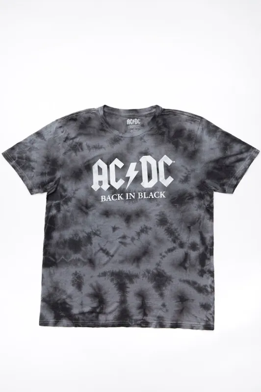 AC/DC Back In Black Graphic Tie Dye Tee sold by Bluenotes