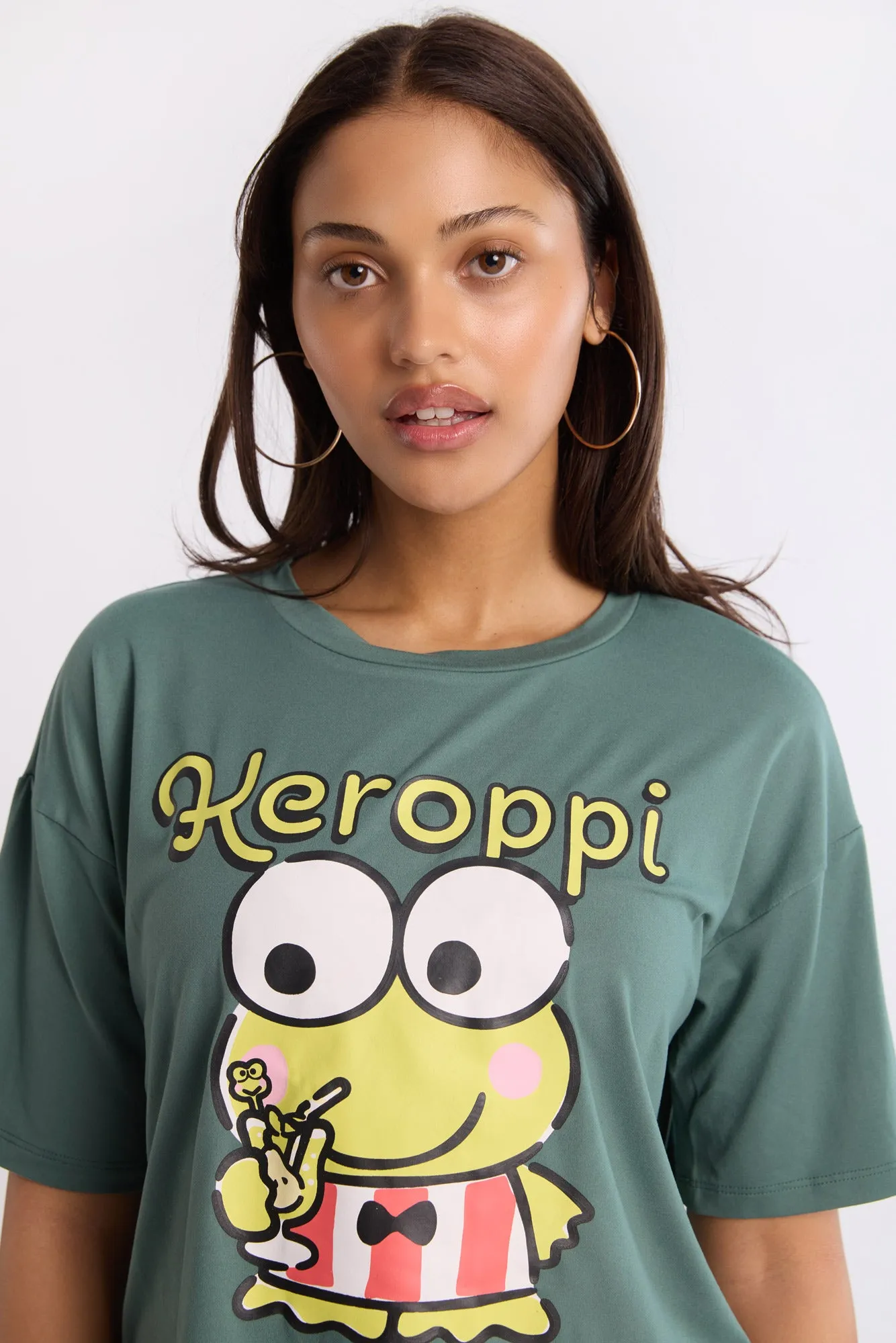 Keroppi Super Soft Pajama Tee And Shorts 2-Piece Set sold by Bluenotes product image thumbnail 2