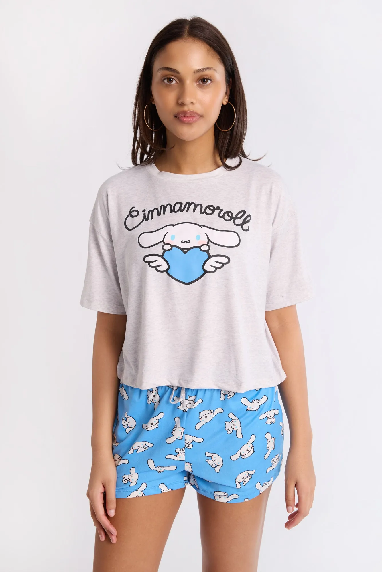 Cinnamoroll Super Soft Pajama Tee And Shorts 2-Piece Set sold by Bluenotes