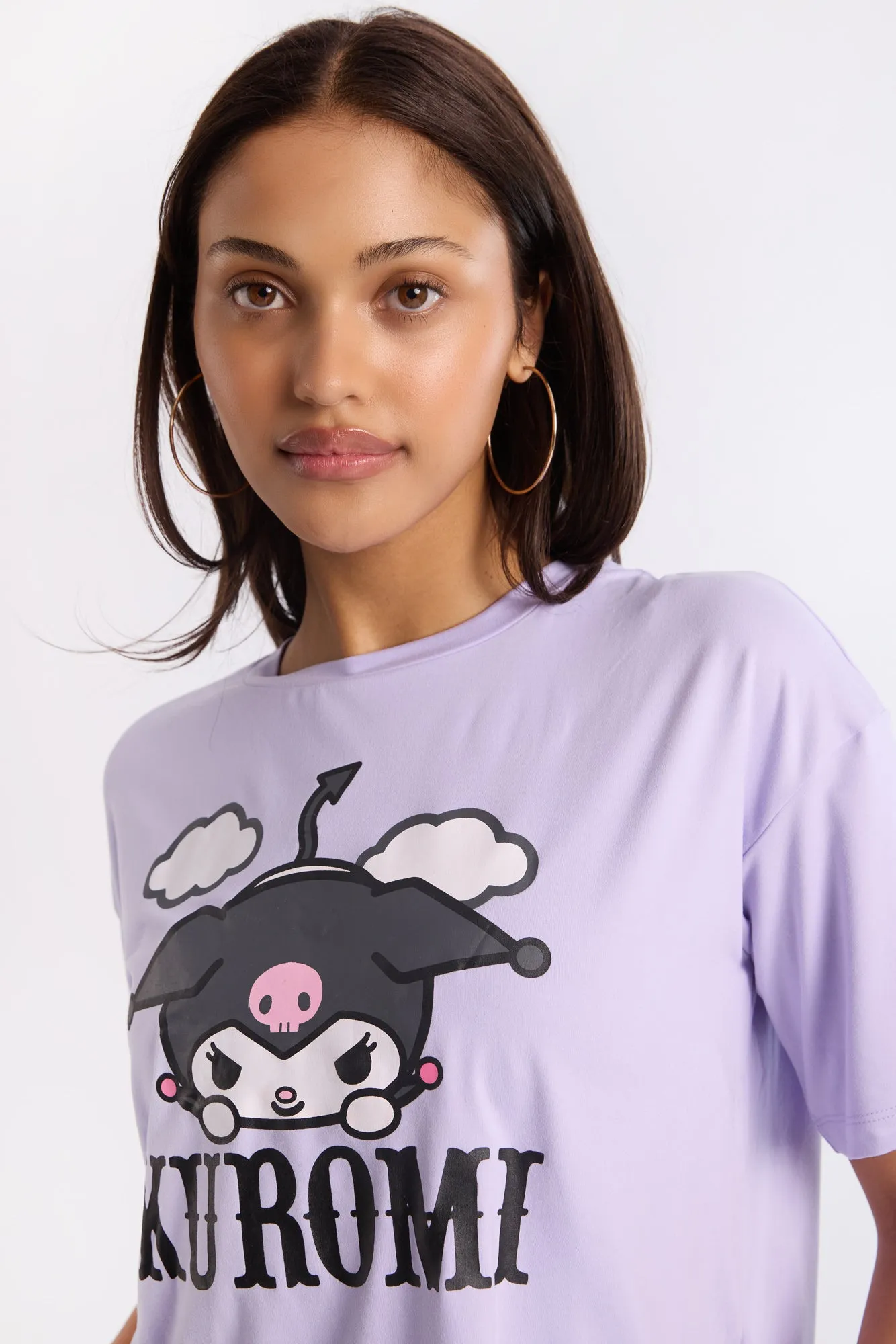 Kuromi Super Soft Pajama Tee And Jogger 2-Piece Set sold by Bluenotes product image thumbnail 2