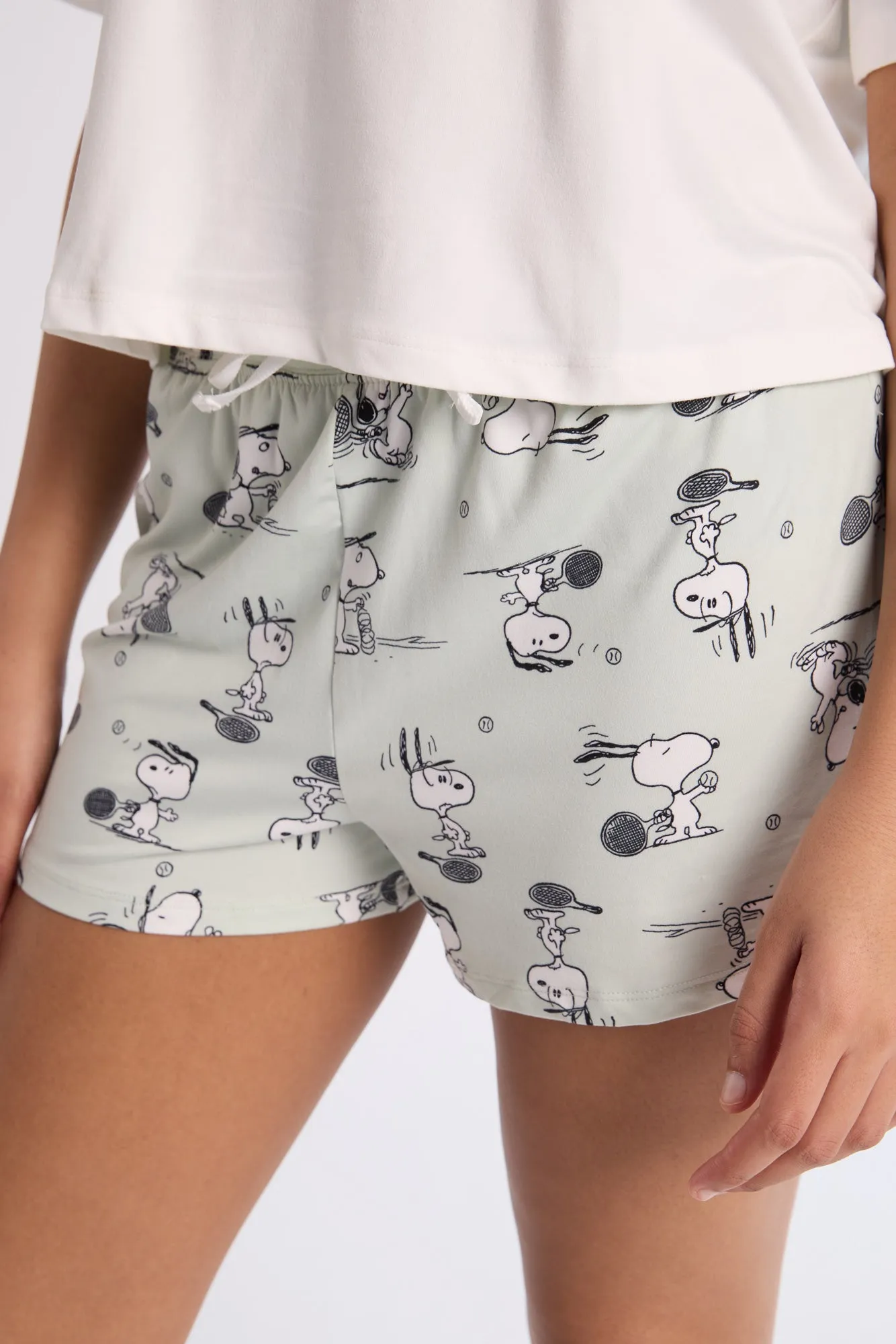 Peanuts Snoopy Super Soft Pajama Tee And Shorts 2-Piece Set sold by Bluenotes product image thumbnail 3