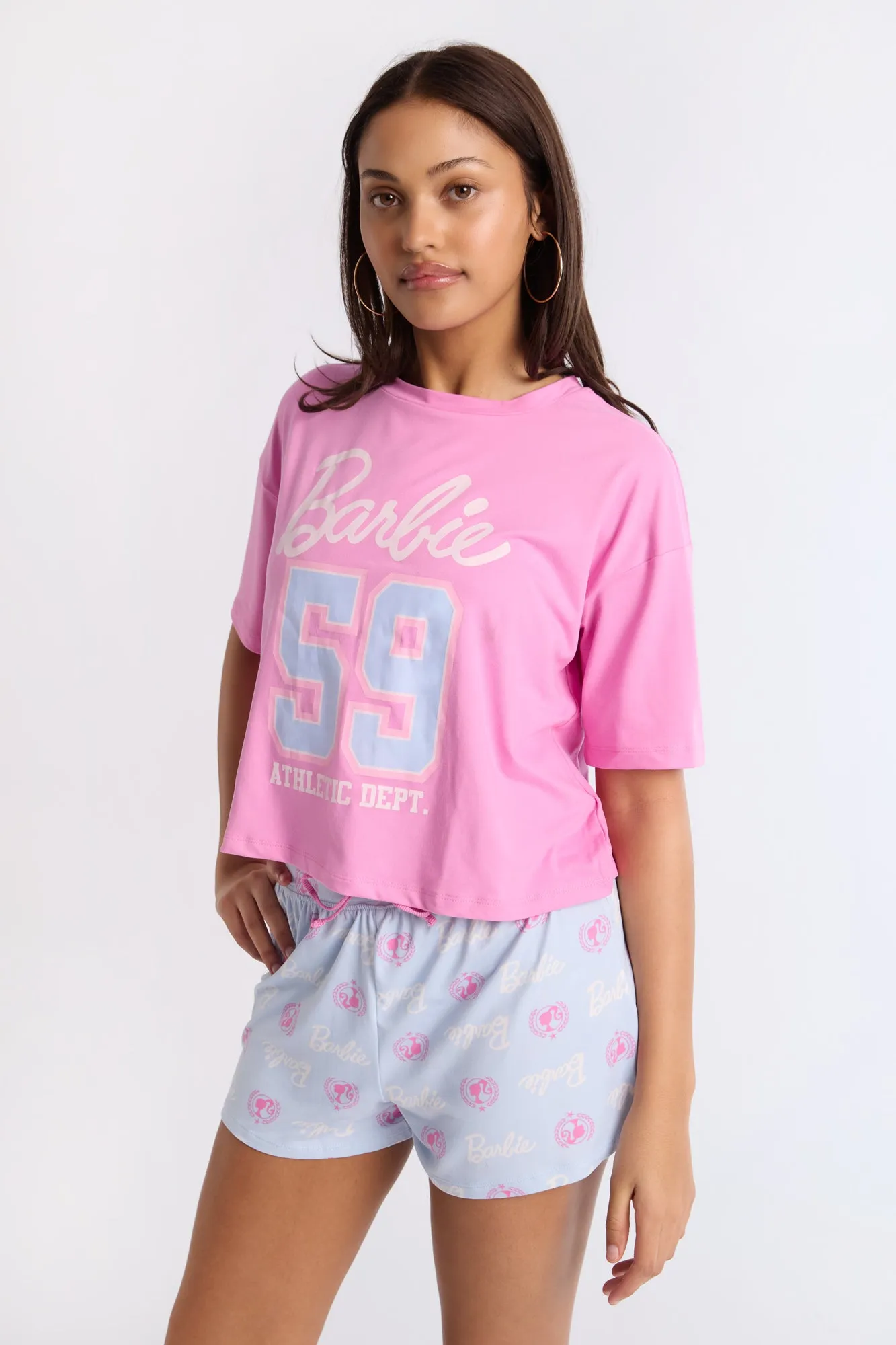 Barbie Super Soft Pajama Tee And Shorts 2-Piece Set sold by Bluenotes