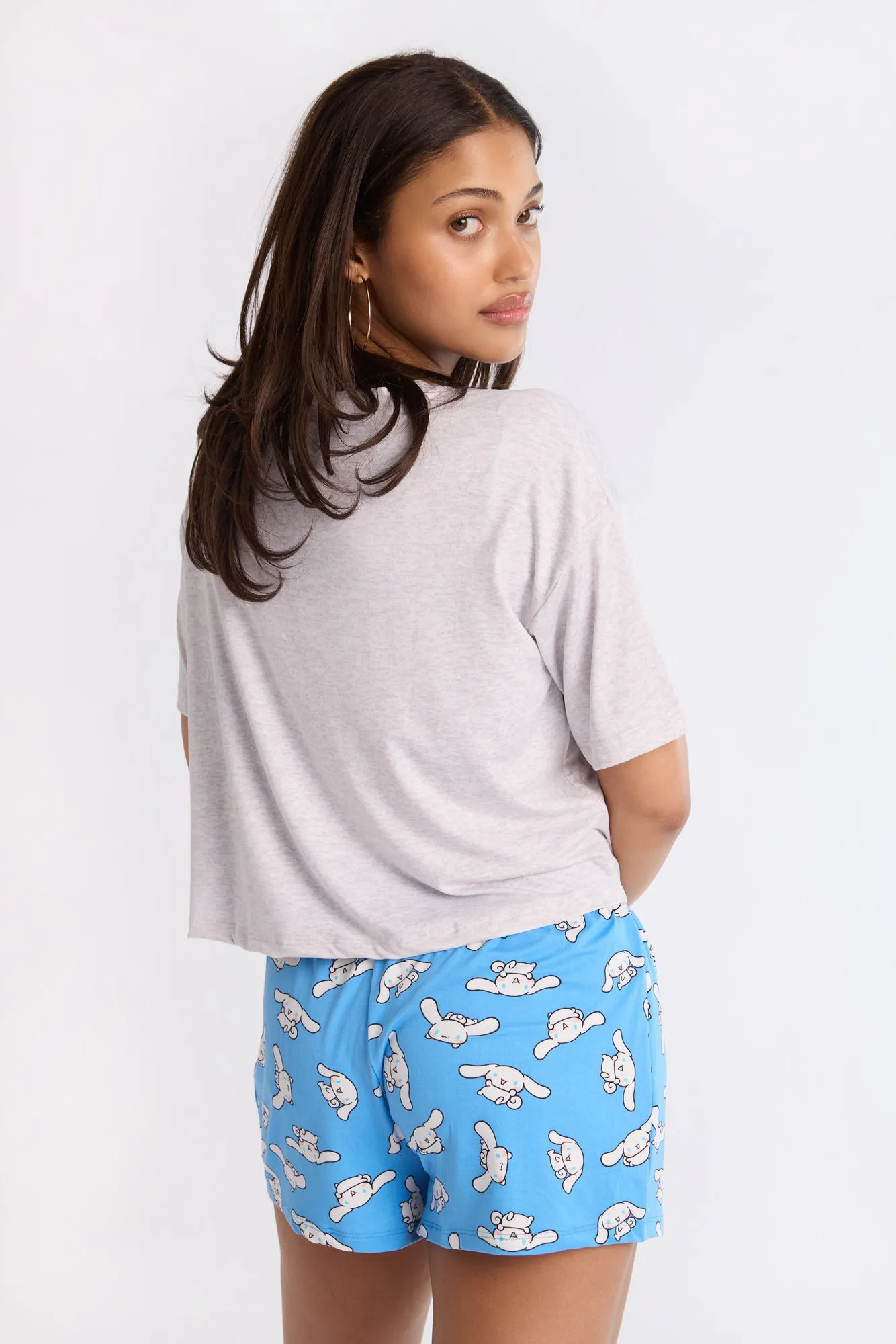 Cinnamoroll Super Soft Pajama Tee And Shorts 2-Piece Set sold by Bluenotes product image thumbnail 4