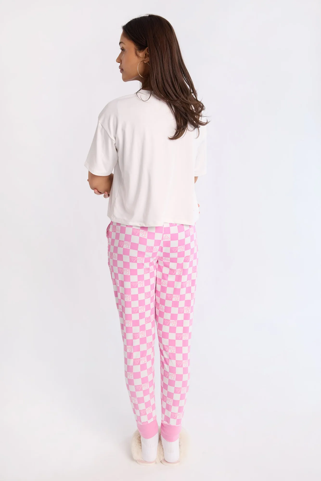 Barbie Super Soft Pajama Tee And Jogger 2-Piece Set sold by Bluenotes product image thumbnail 4