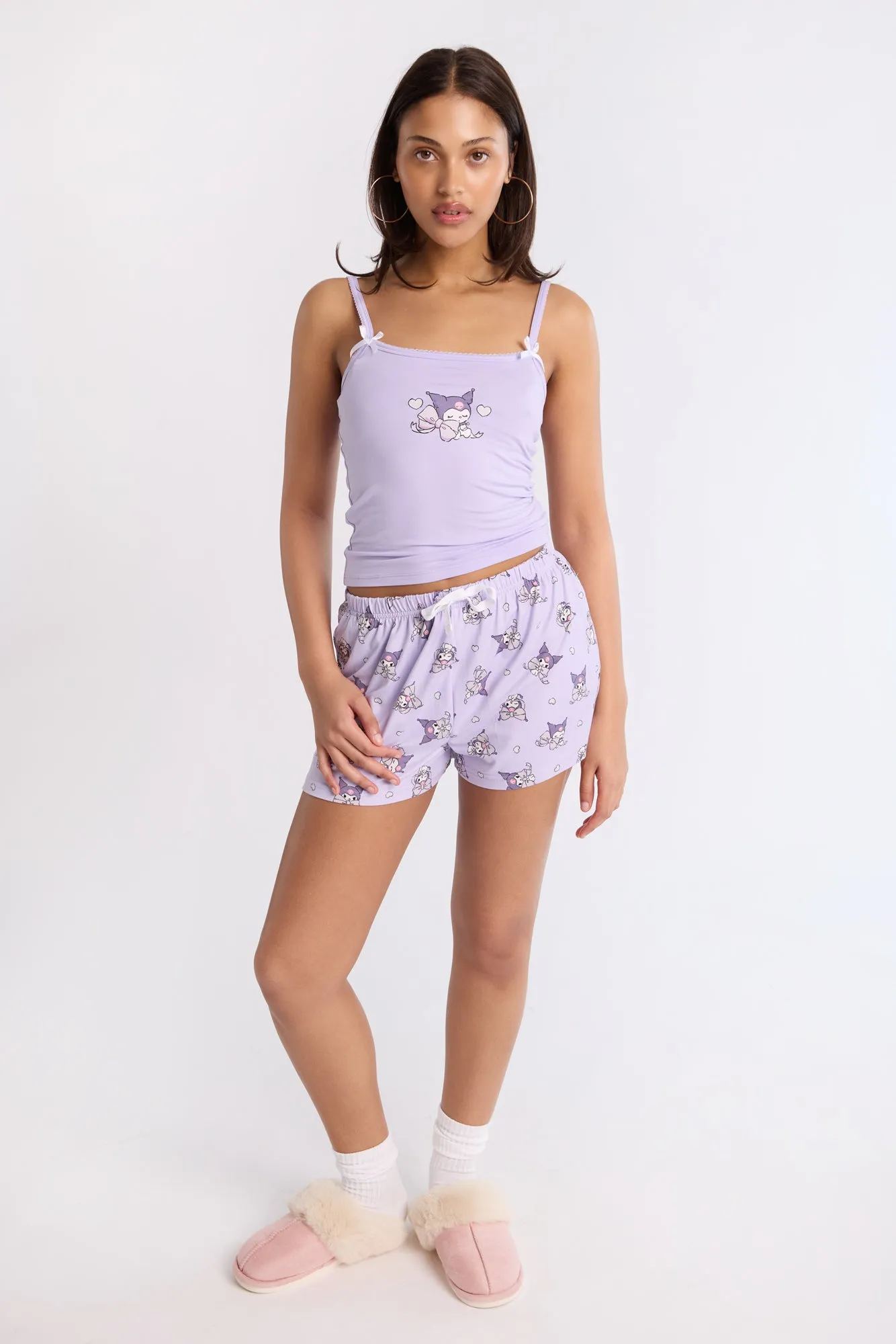 Kuromi Super Soft Pajama Tank Top And Shorts 2-Piece Set sold by Bluenotes product image thumbnail 5