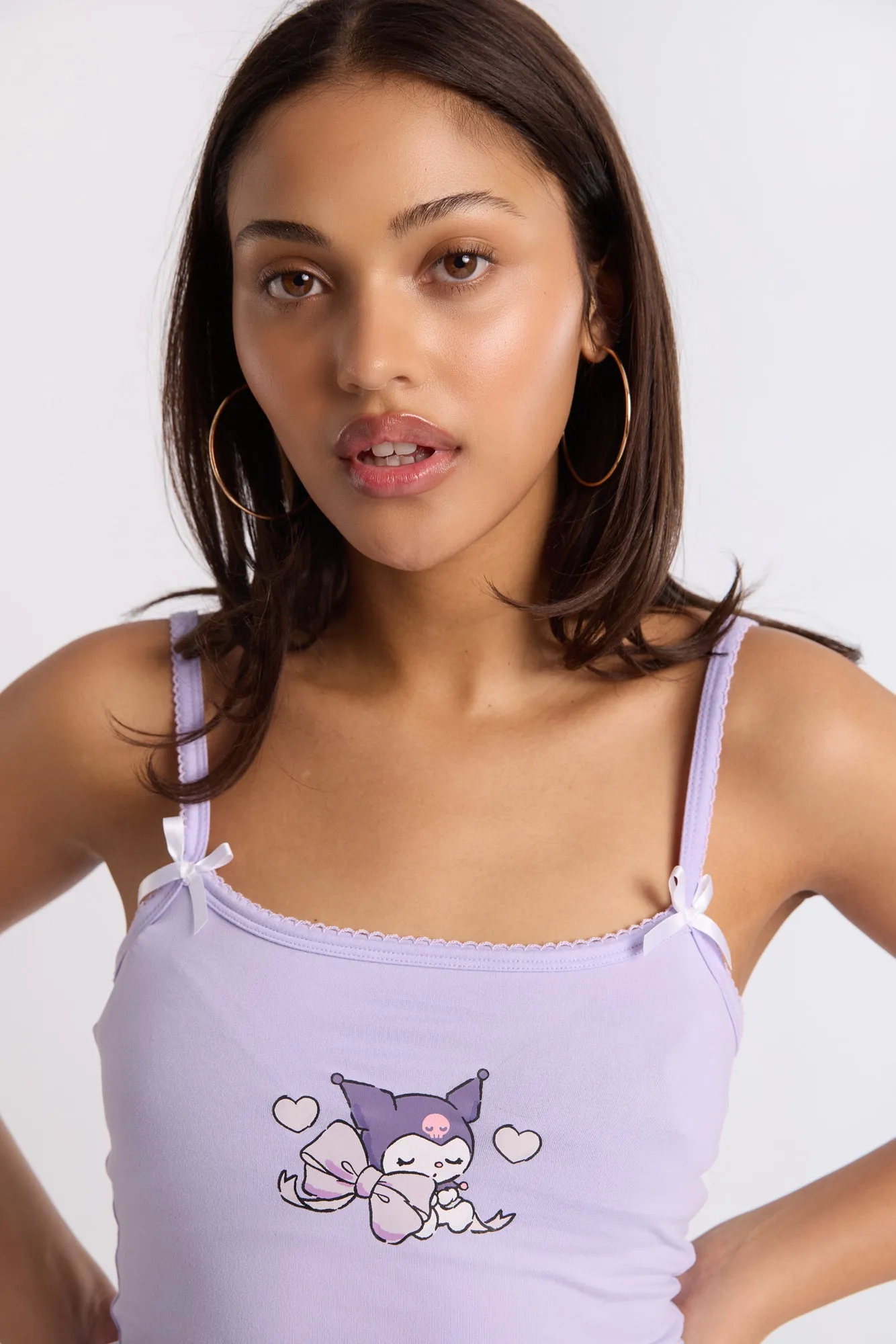 Kuromi Super Soft Pajama Tank Top And Shorts 2-Piece Set sold by Bluenotes product image thumbnail 2