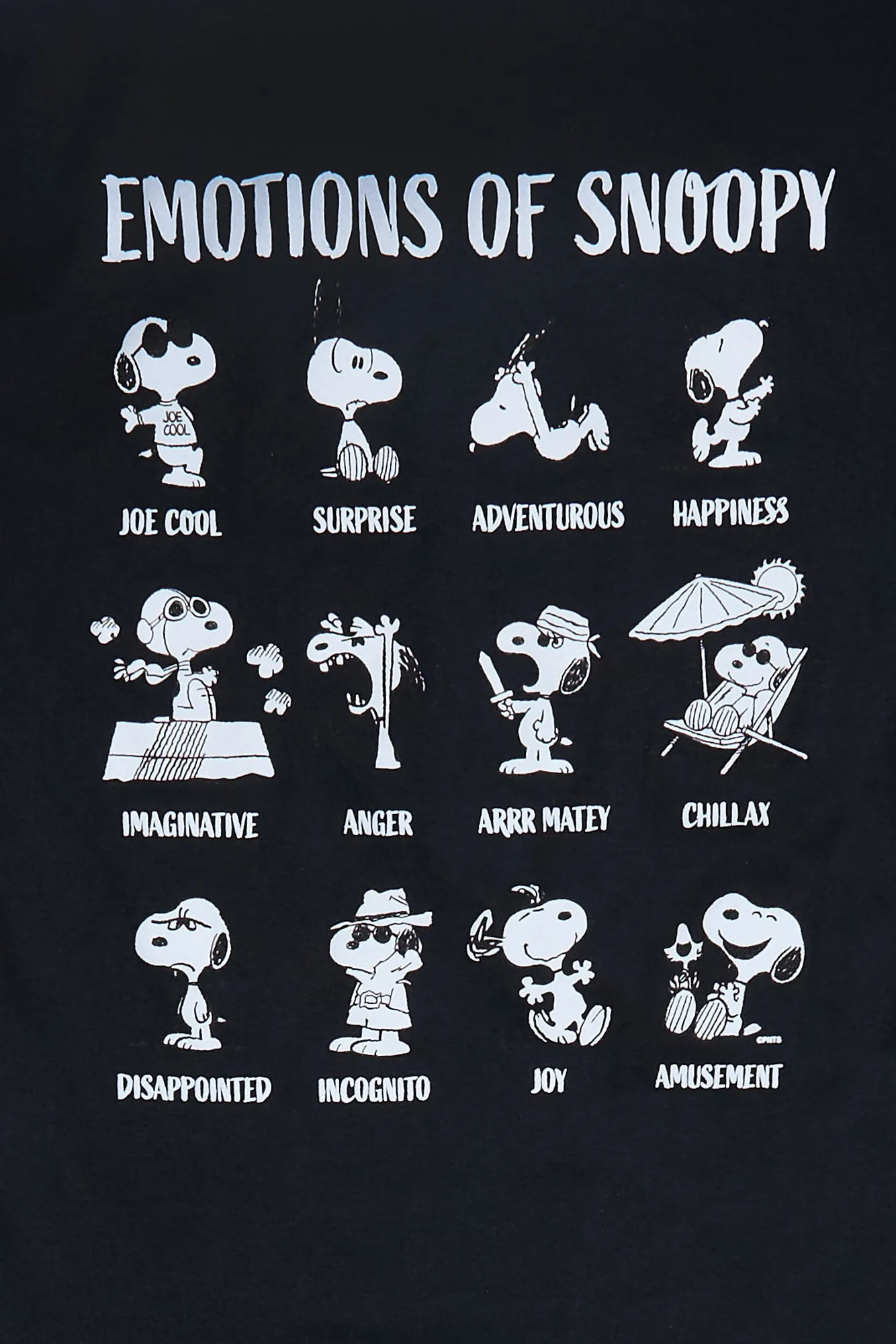 Peanuts Emotions of Snoopy Graphic Boyfriend Tee sold by Bluenotes product image thumbnail 2
