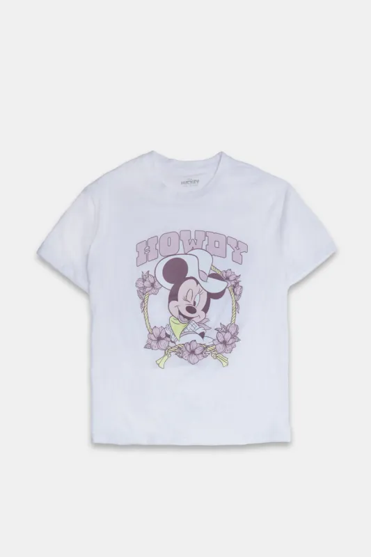 Minnie Mouse Howdy Graphic Boyfriend Tee sold by Bluenotes