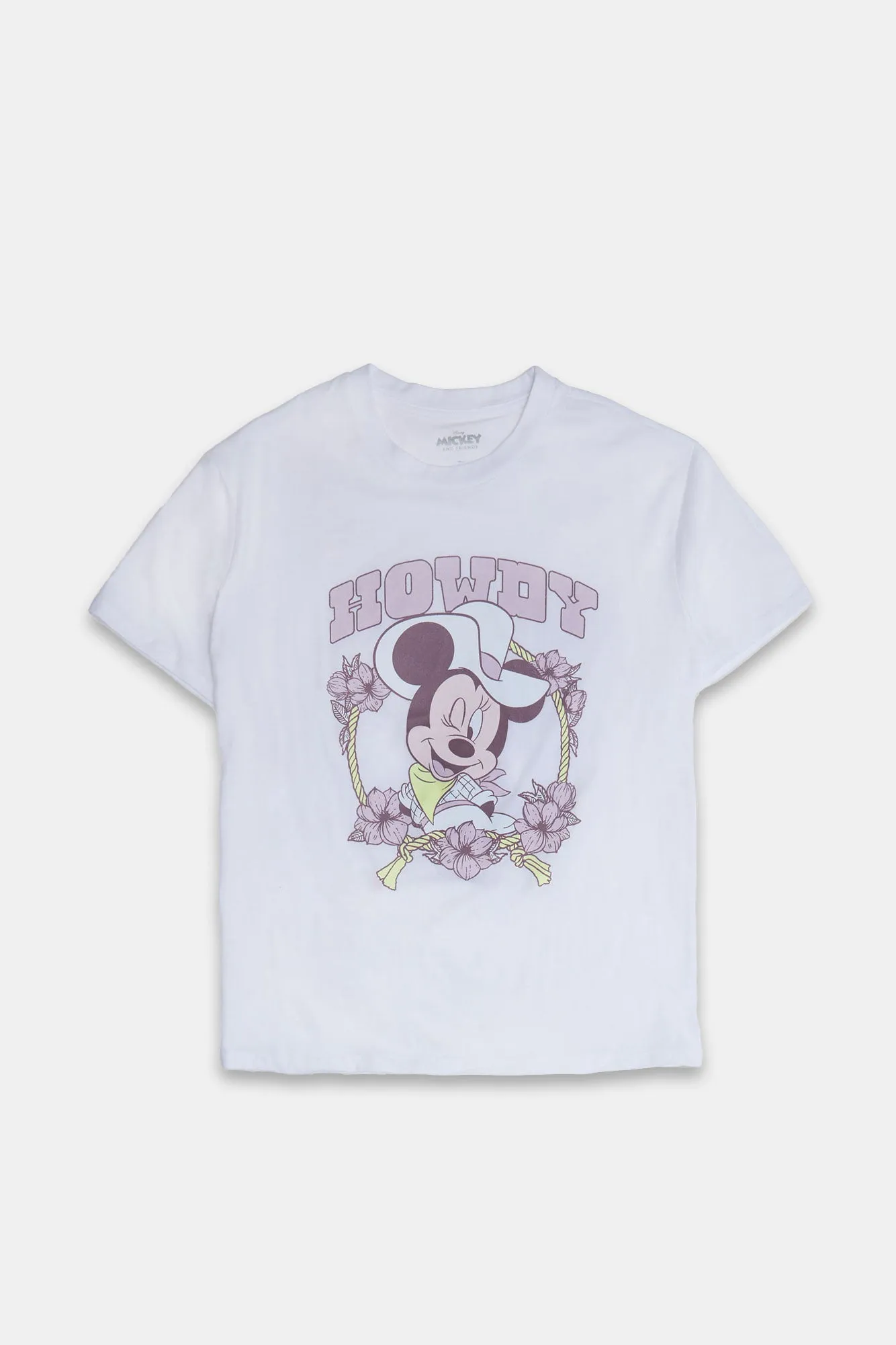 Minnie Mouse Howdy Graphic Boyfriend Tee sold by Bluenotes