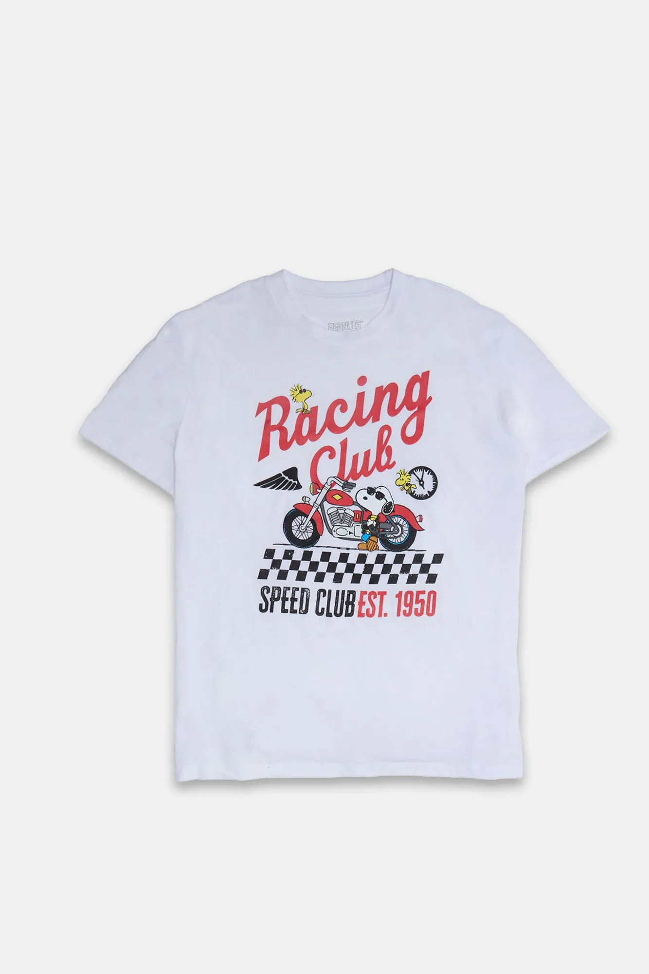 Peanuts Snoopy Racing Club Graphic Boyfriend Tee sold by Bluenotes