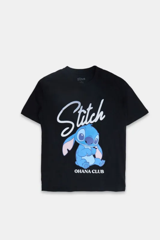 Stitch Ohana Club Graphic Boyfriend Tee sold by Bluenotes