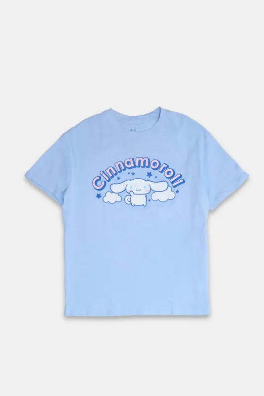 Cinnamoroll Graphic Puff Print Boyfriend Tee sold by Bluenotes