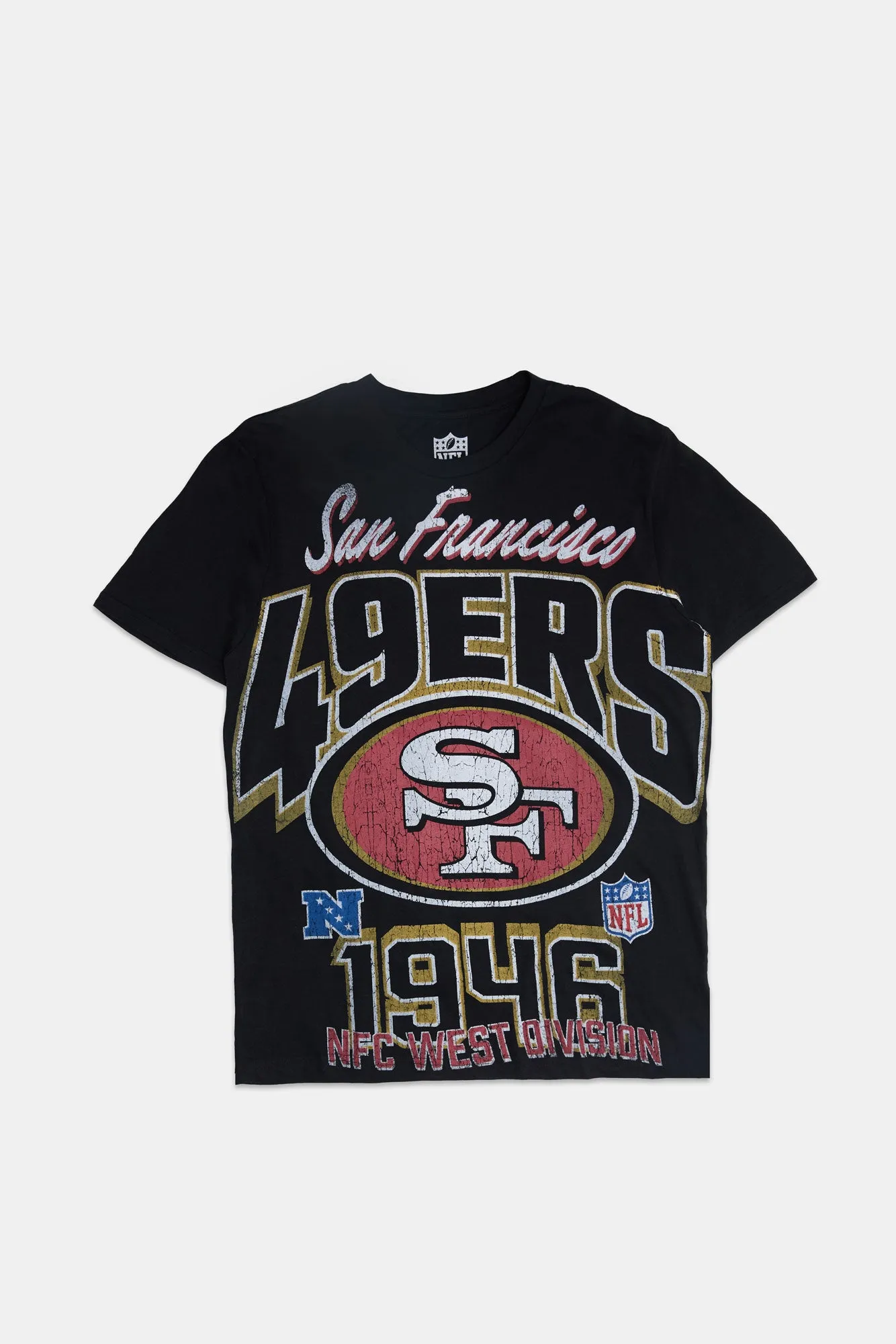San Francisco 49ers 1946 Graphic Panel Print Tee sold by Bluenotes