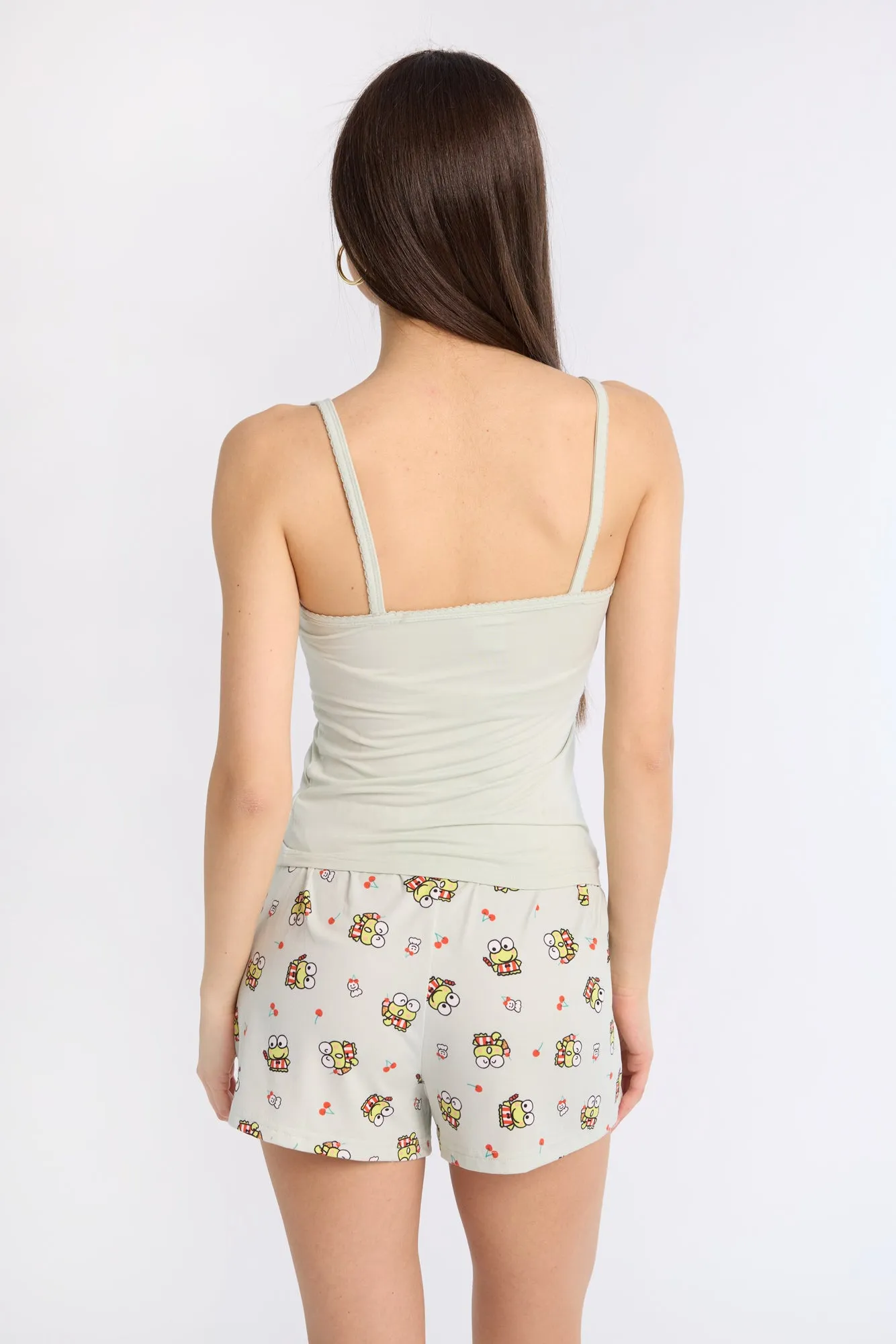 Keroppi Super Soft Pajama Tank Top And Shorts 2-Piece Set sold by Bluenotes product image thumbnail 4