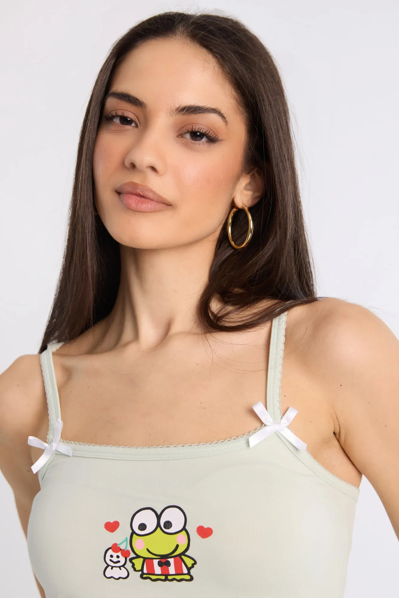 Keroppi Super Soft Pajama Tank Top And Shorts 2-Piece Set sold by Bluenotes product image thumbnail 2