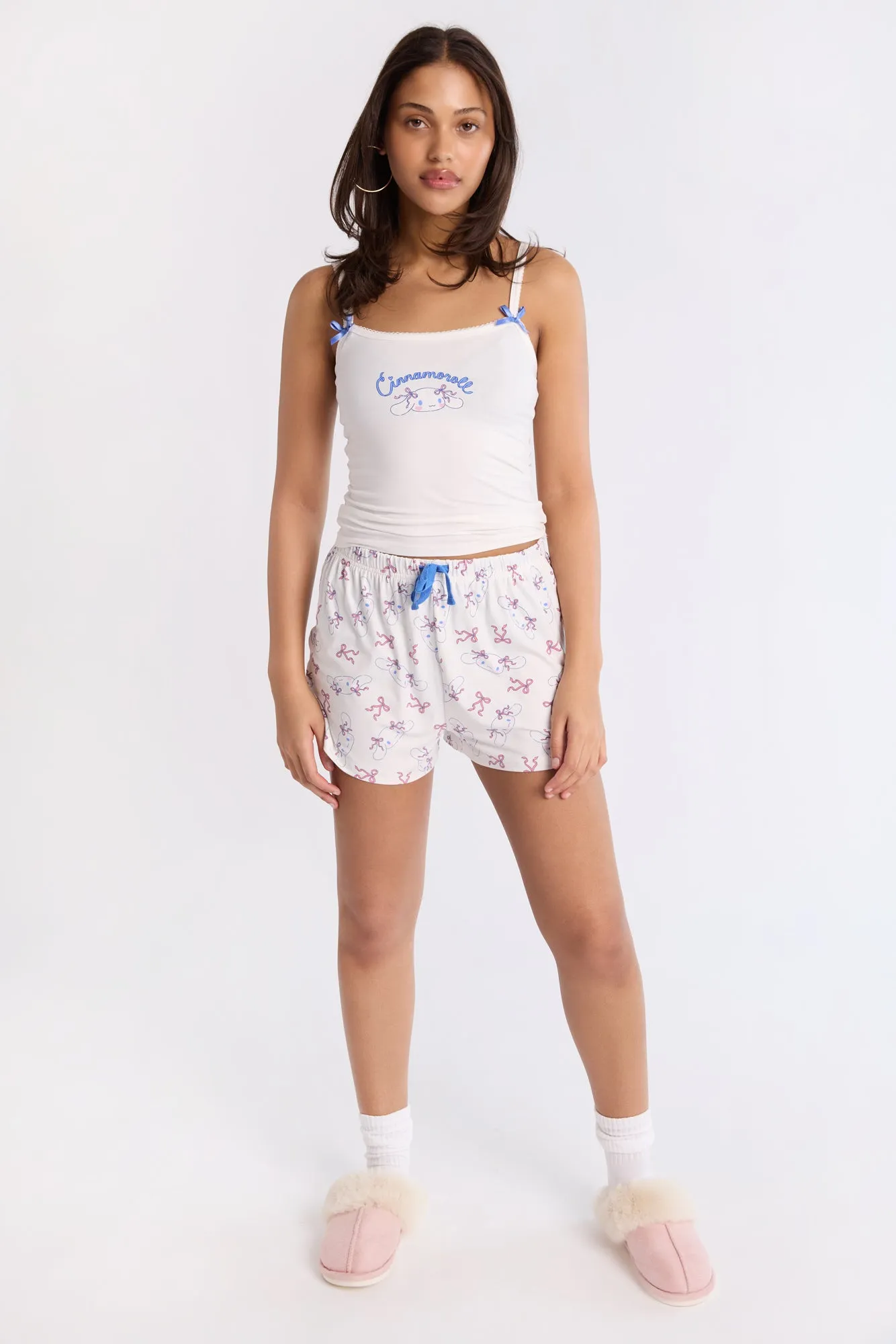 Cinnamoroll Super Soft Pajama Tank Top And Shorts 2-Piece Set sold by Bluenotes product image thumbnail 4