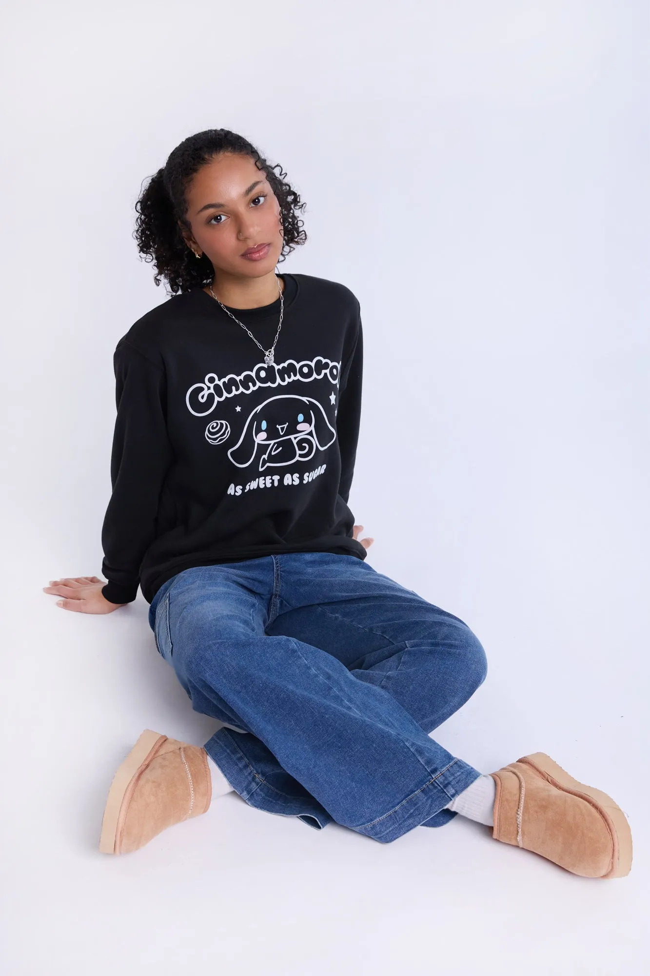 Cinnamoroll Sugar Graphic Crew Neck Sweatshirt sold by Bluenotes product image thumbnail 5