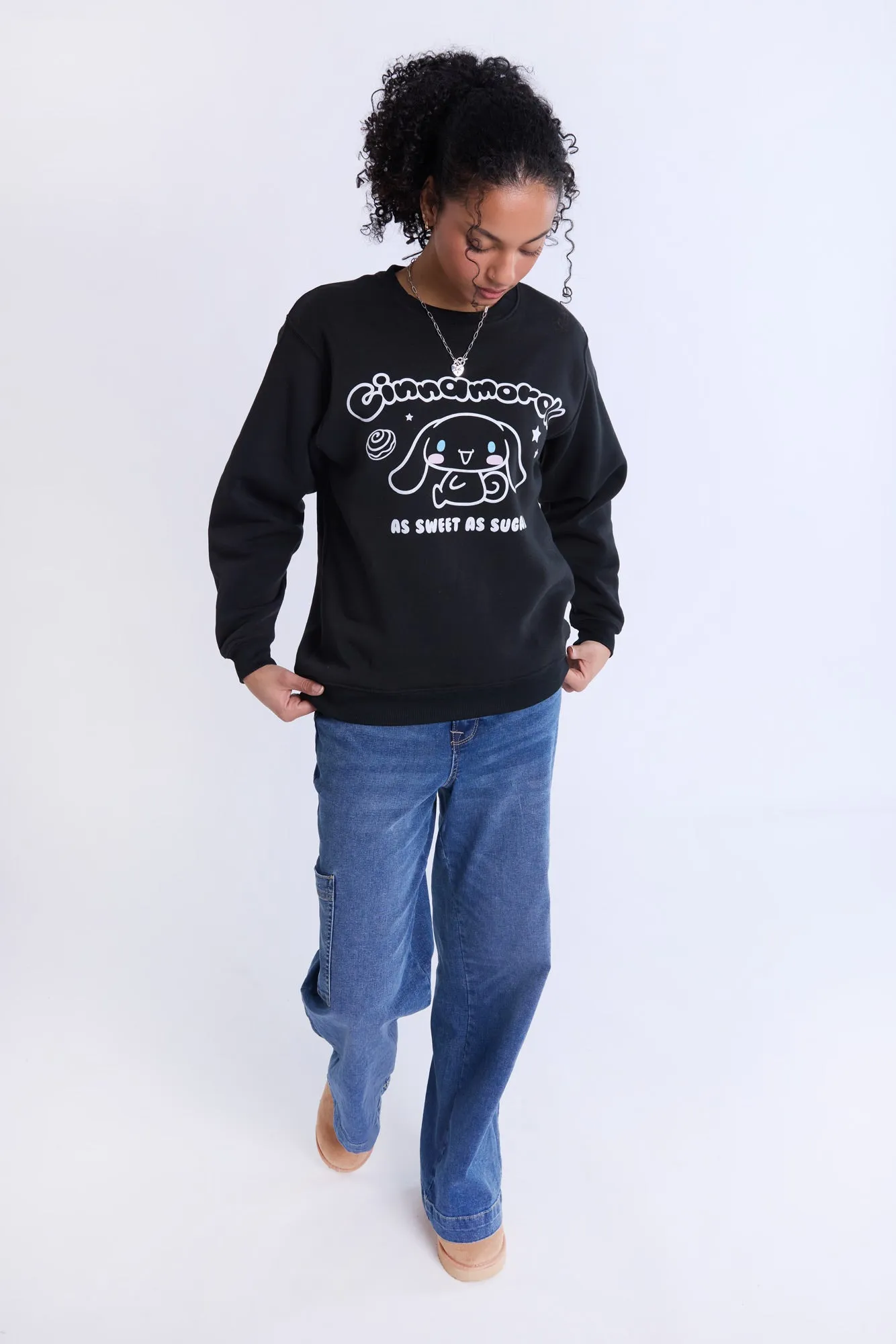 Cinnamoroll Sugar Graphic Crew Neck Sweatshirt sold by Bluenotes product image thumbnail 4