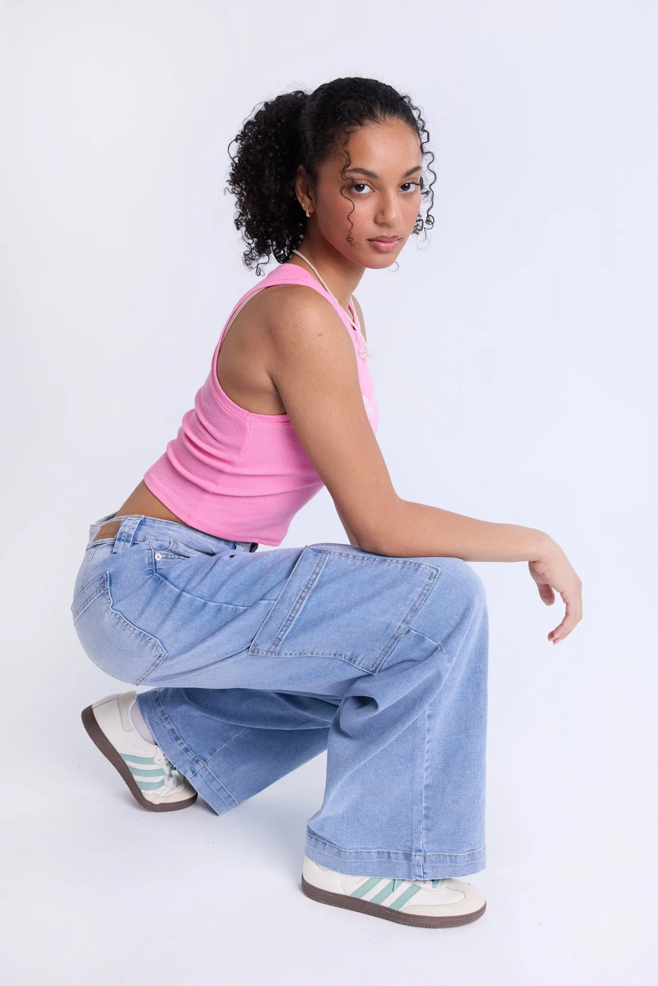 Super High Rise Wide Leg Cargo Jeans sold by Bluenotes product image thumbnail 5