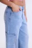 Super High Rise Wide Leg Cargo Jeans sold by Bluenotes