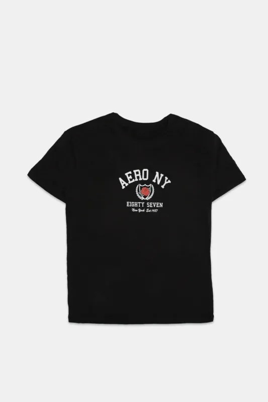 AERO NY Eighty Seven Graphic Boxy Tee sold by Bluenotes