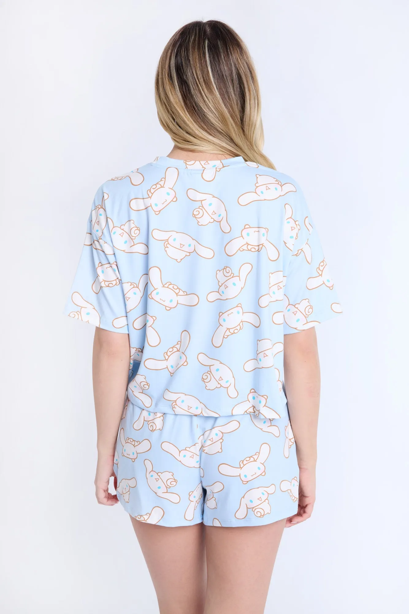 Cinnamoroll Super Soft Pajama Tee And Shorts 2-Piece Set sold by Bluenotes product image thumbnail 5