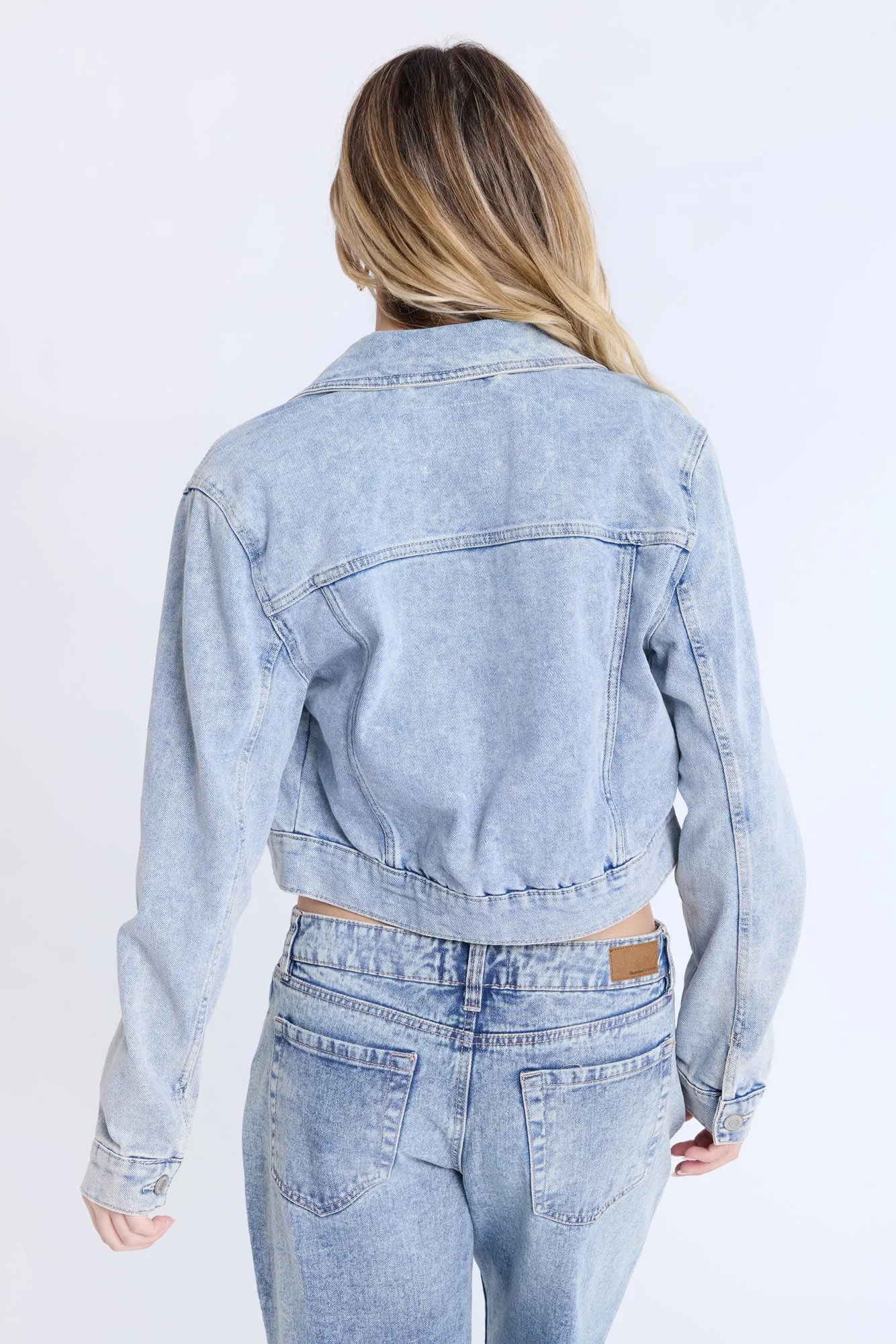 Cropped Denim Jacket sold by Bluenotes product image thumbnail 3