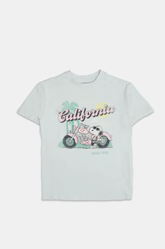 Peanuts Snoopy California Graphic Boyfriend Tee sold by Bluenotes