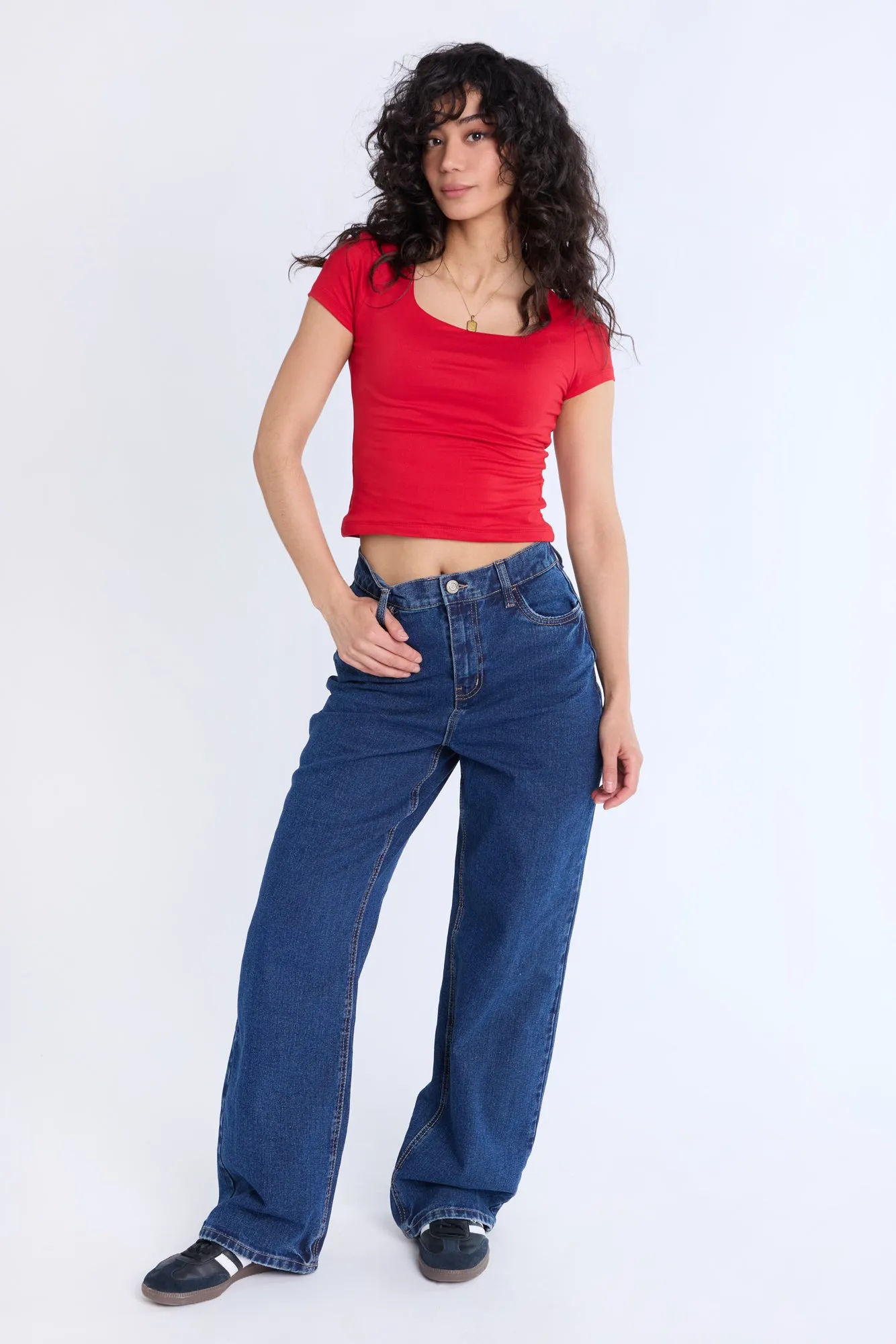 Super High Rise Comfort Waistband Baggy Jeans sold by Bluenotes product image thumbnail 4