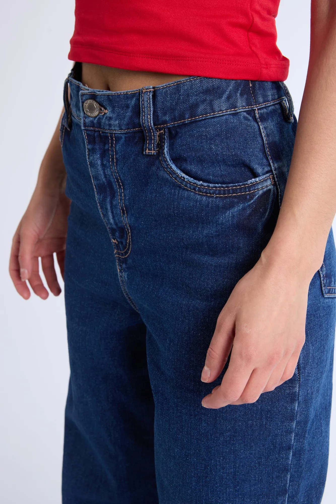 Super High Rise Comfort Waistband Baggy Jeans sold by Bluenotes product image thumbnail 3