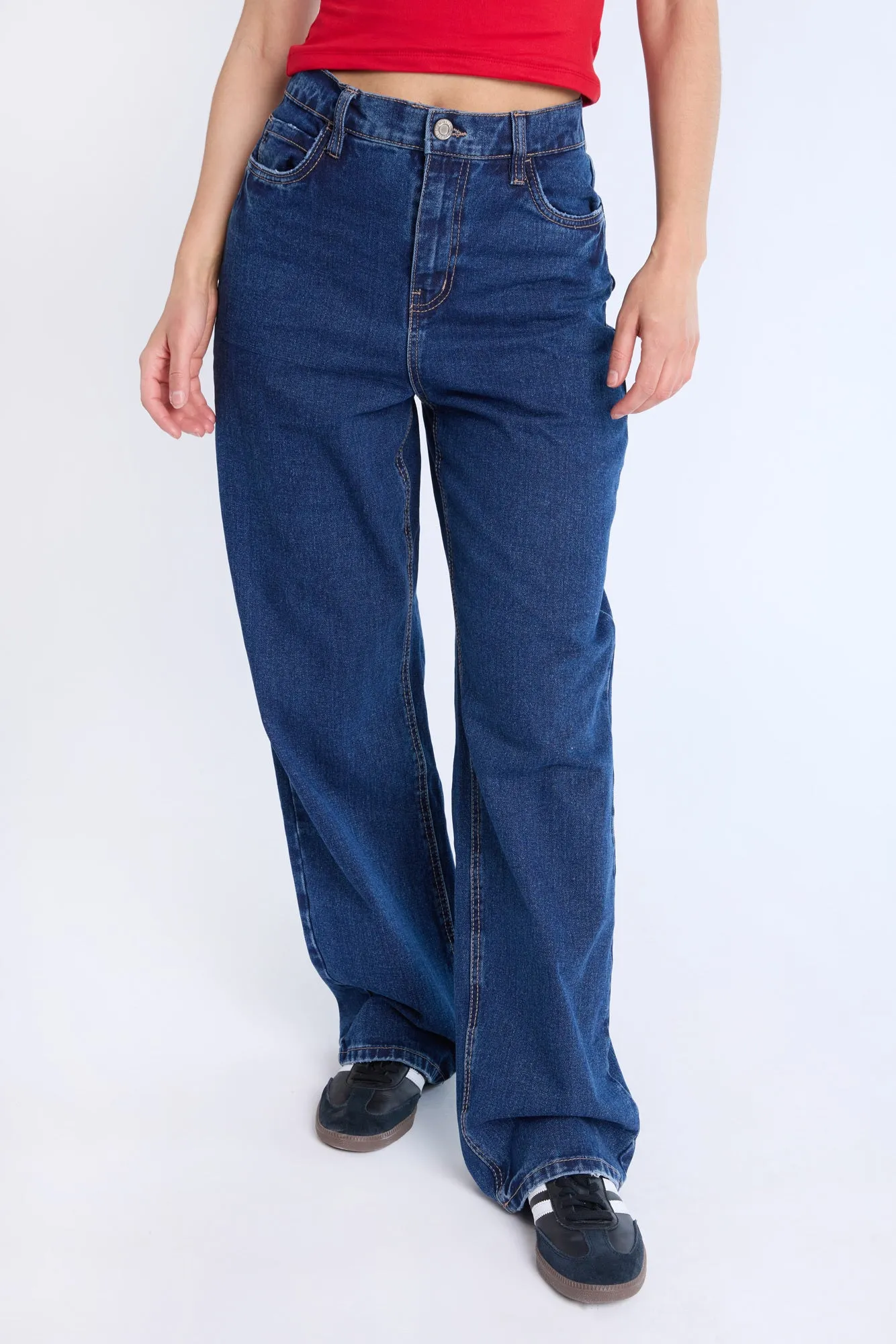 Super High Rise Comfort Waistband Baggy Jeans sold by Bluenotes