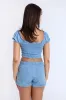 Chambray Drawstrings Shorts sold by Bluenotes