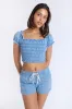Chambray Drawstrings Shorts sold by Bluenotes