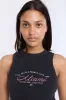 Miami Beach & Brunch Club Embroidered Graphic High Neck Tank Top sold by Bluenotes