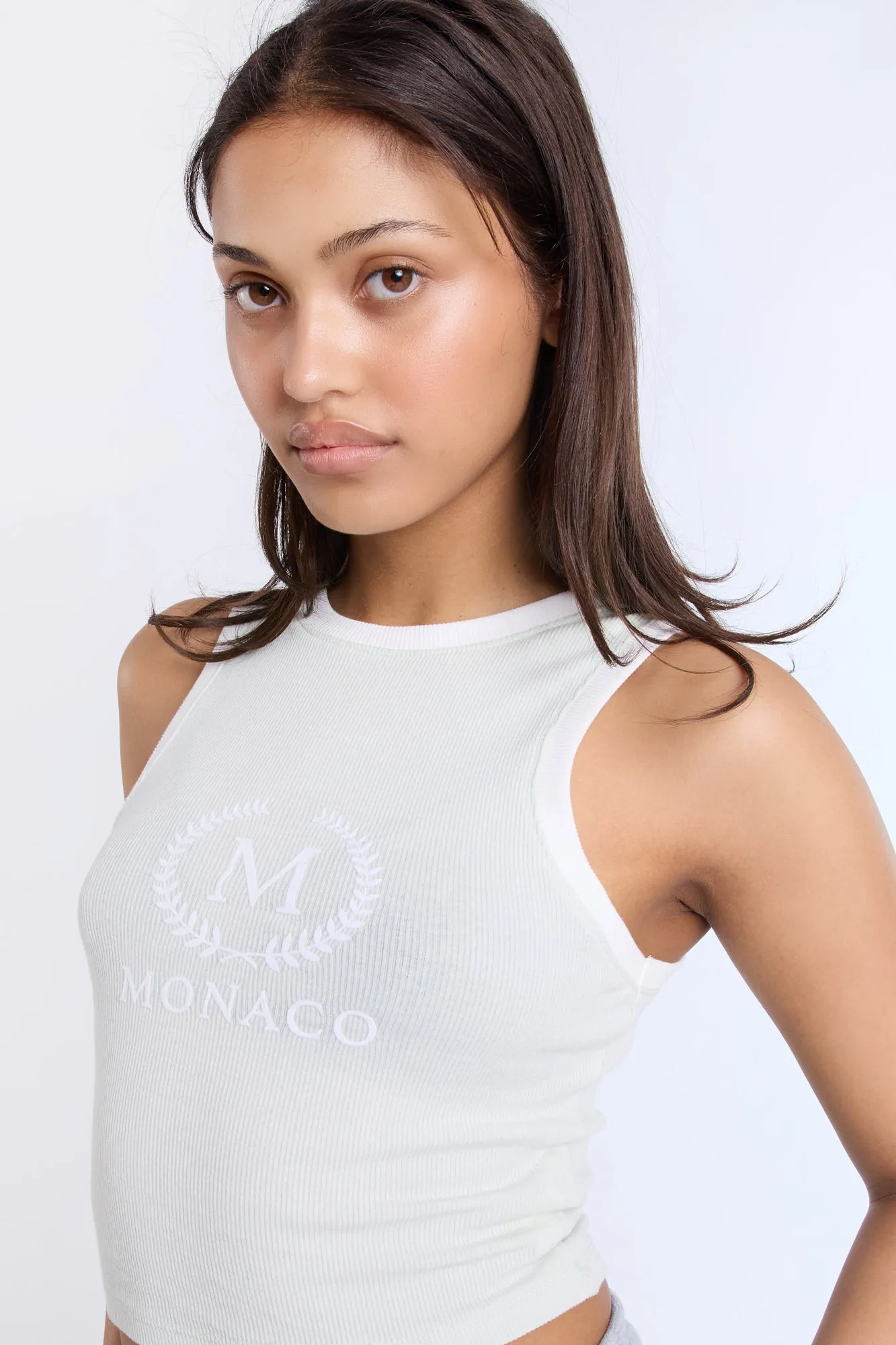 Monaco Crest Graphic High Neck Tank Top sold by Bluenotes product image thumbnail 2