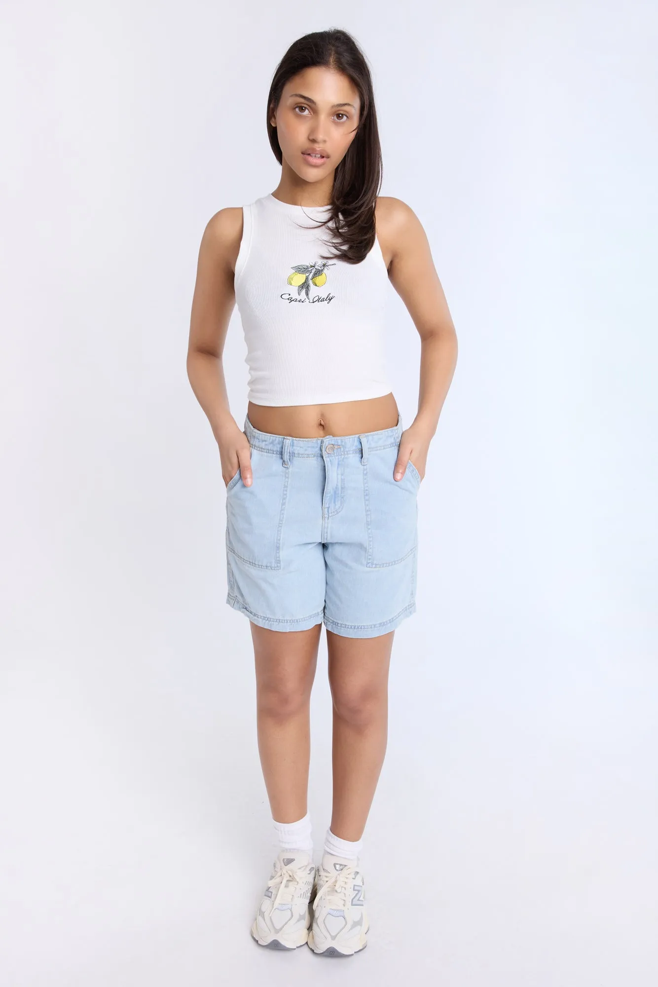 Capri Italy Embroidered Graphic High Neck Tank Top sold by Bluenotes product image thumbnail 3