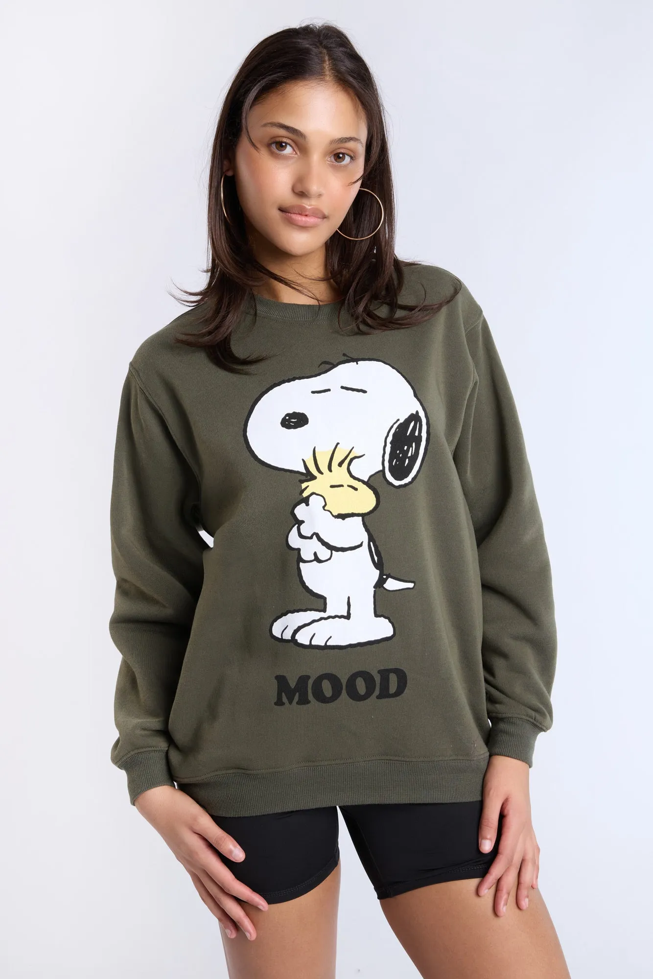 Peanuts Snoopy Moods Graphic Crew Neck Sweatshirt sold by Bluenotes