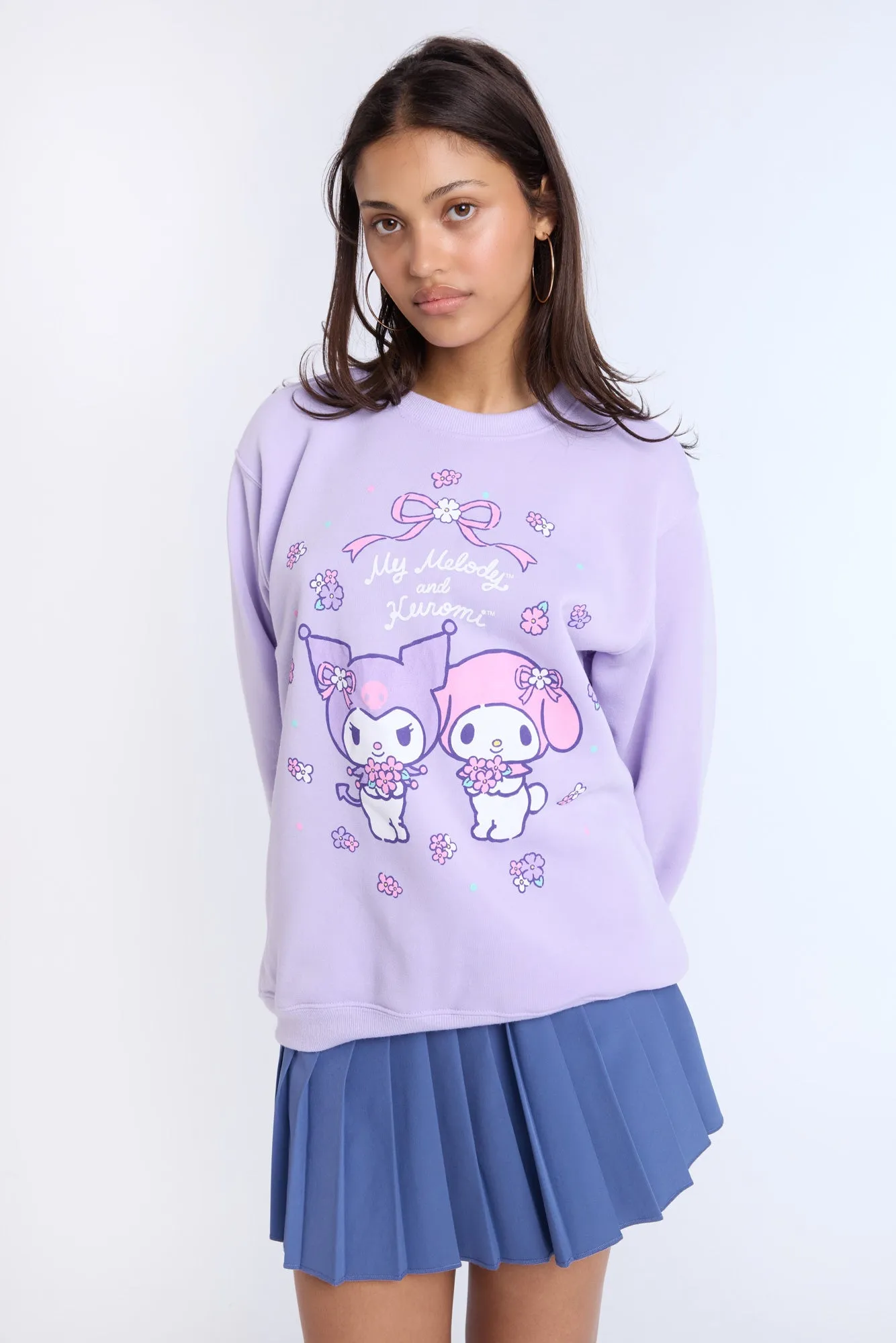 Kuromi My Melody Graphic Crew Neck Sweatshirt sold by Bluenotes