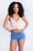 Mid Rise Comfort Waistband Denim Shorts sold by Bluenotes