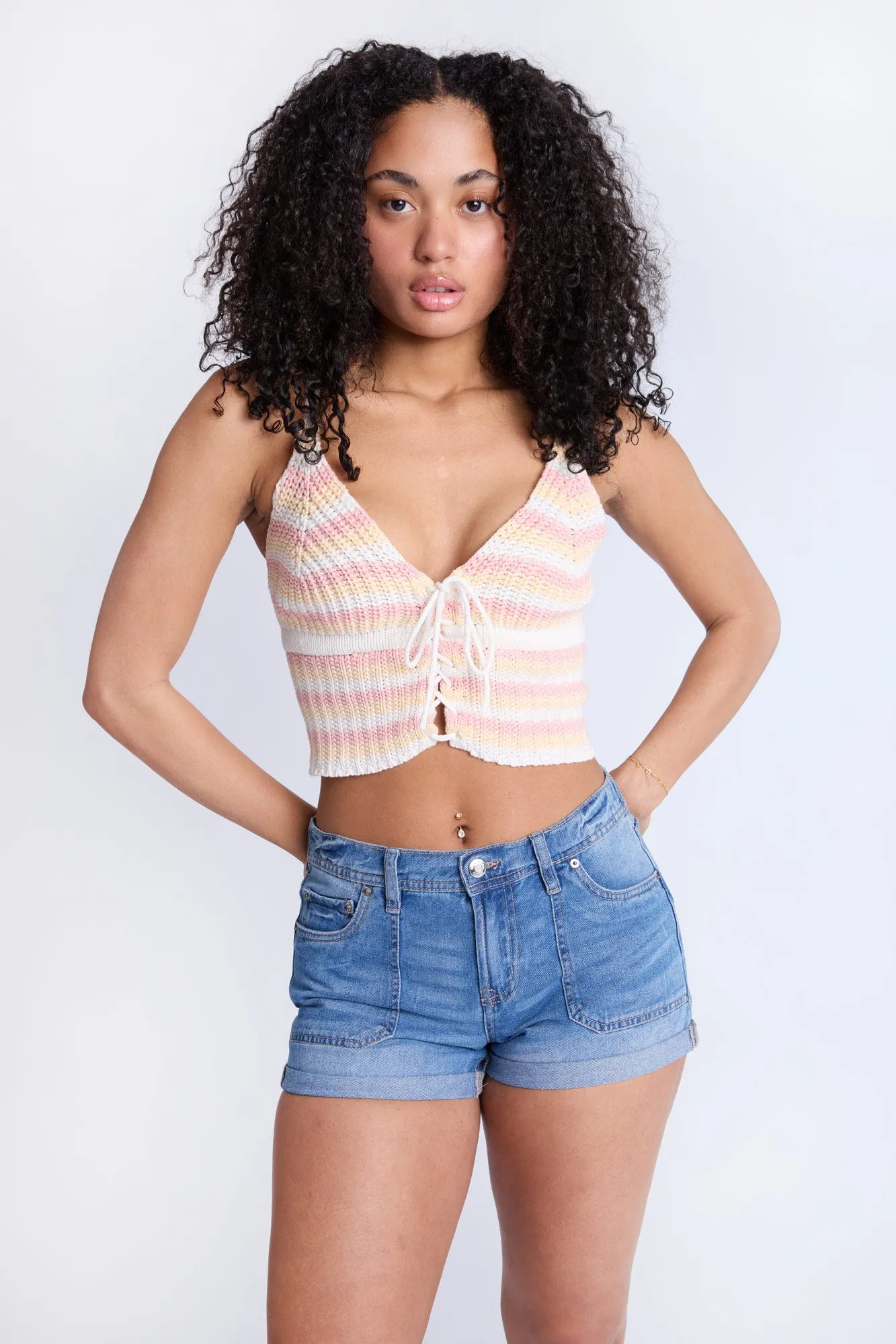 Mid Rise Comfort Waistband Denim Shorts sold by Bluenotes product image thumbnail 4