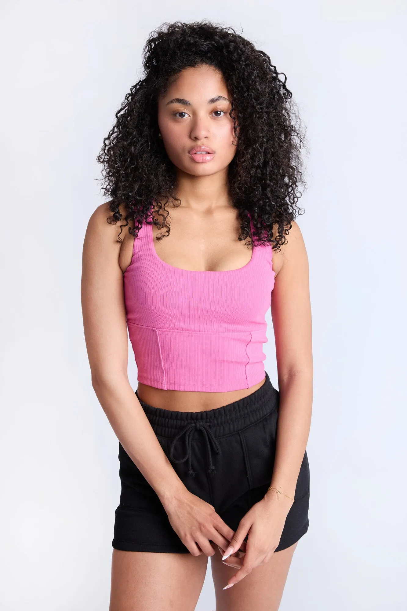 Ribbed Square Neck Tank Top sold by Bluenotes