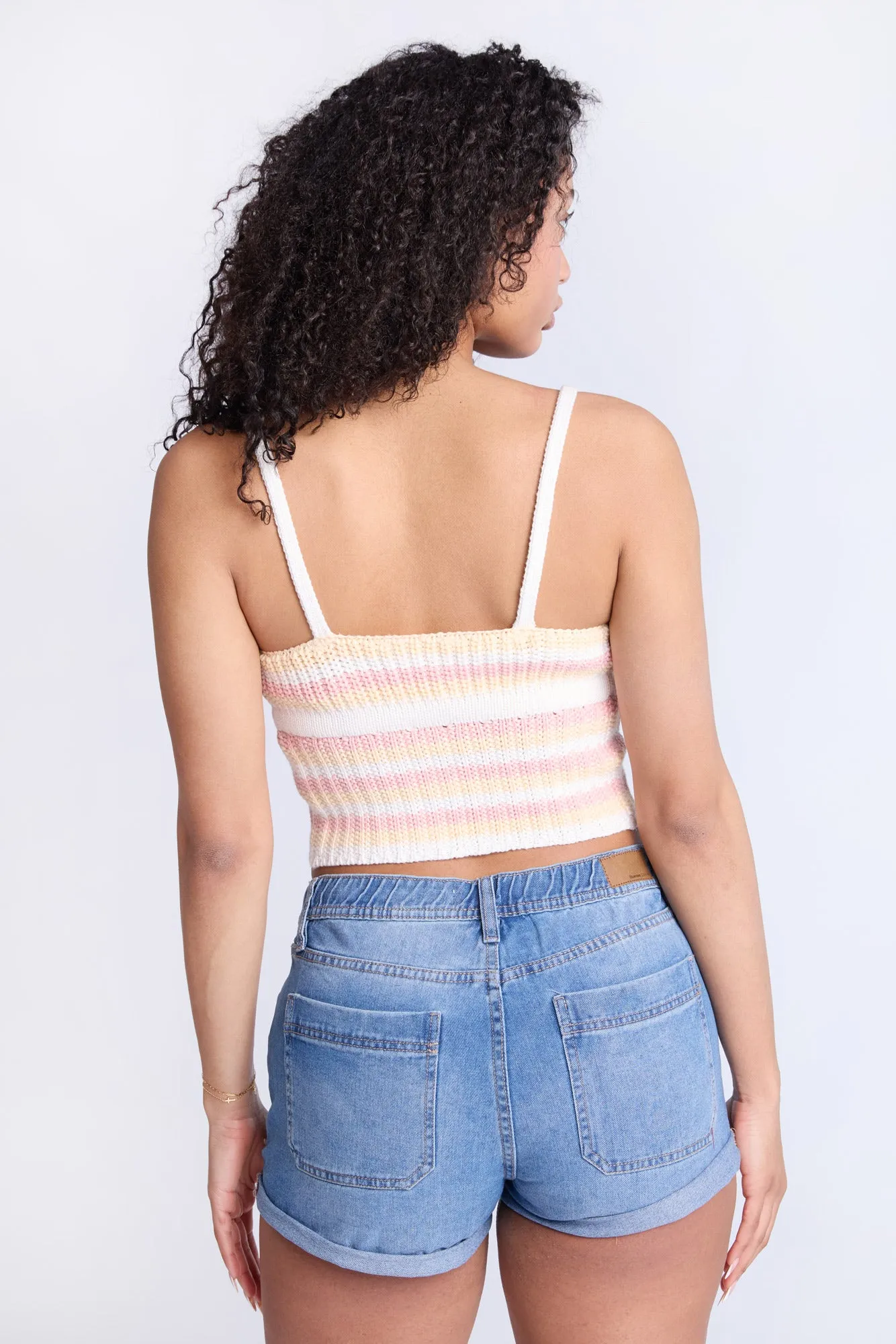 Crochet-Style Tie-Front Tank Top sold by Bluenotes product image thumbnail 3