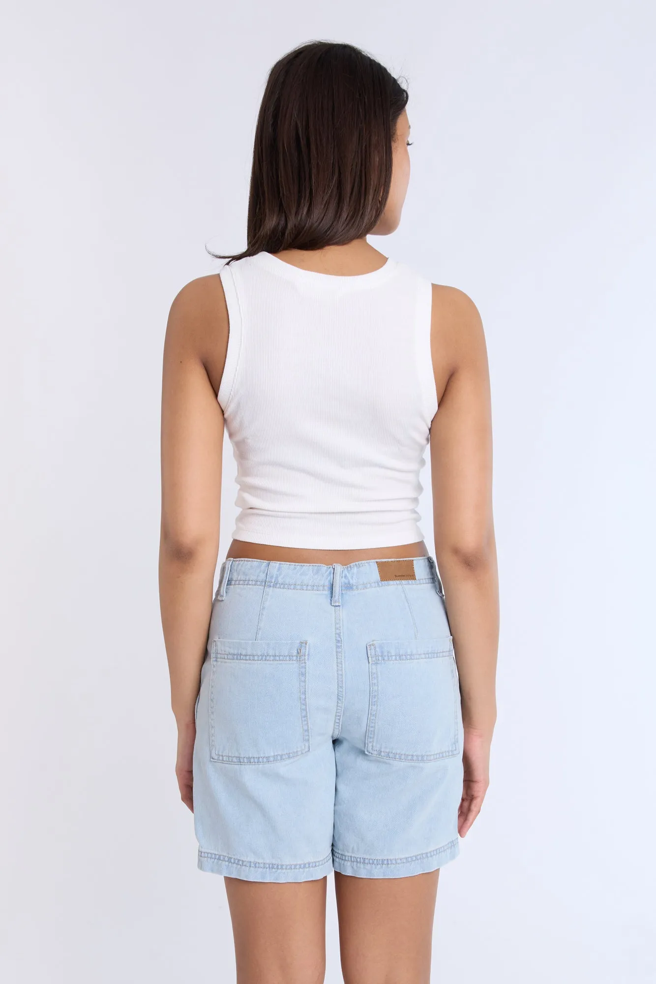 High Rise Denim Bermuda Carpenter Shorts sold by Bluenotes product image thumbnail 3