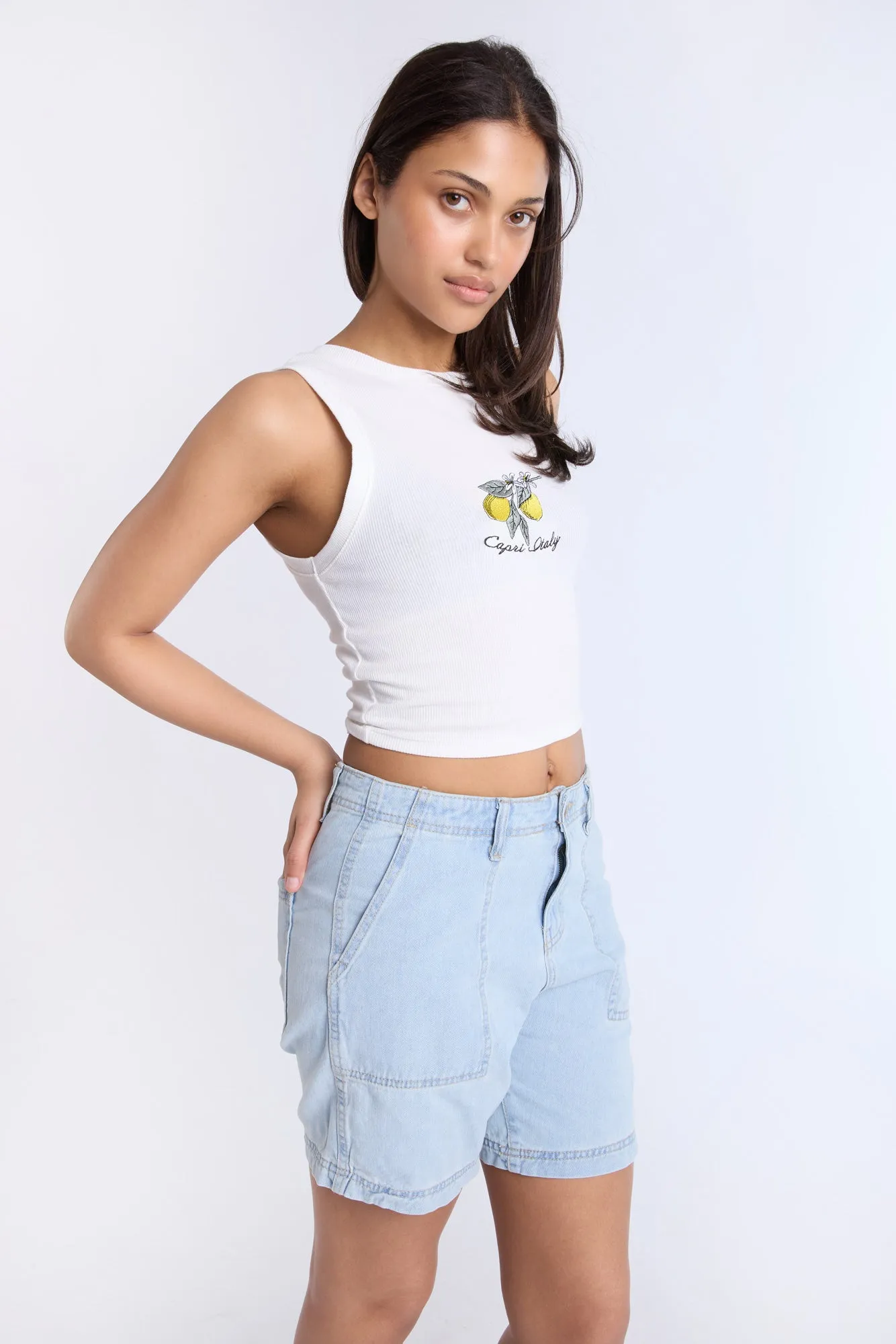 High Rise Denim Bermuda Carpenter Shorts sold by Bluenotes product image thumbnail 4