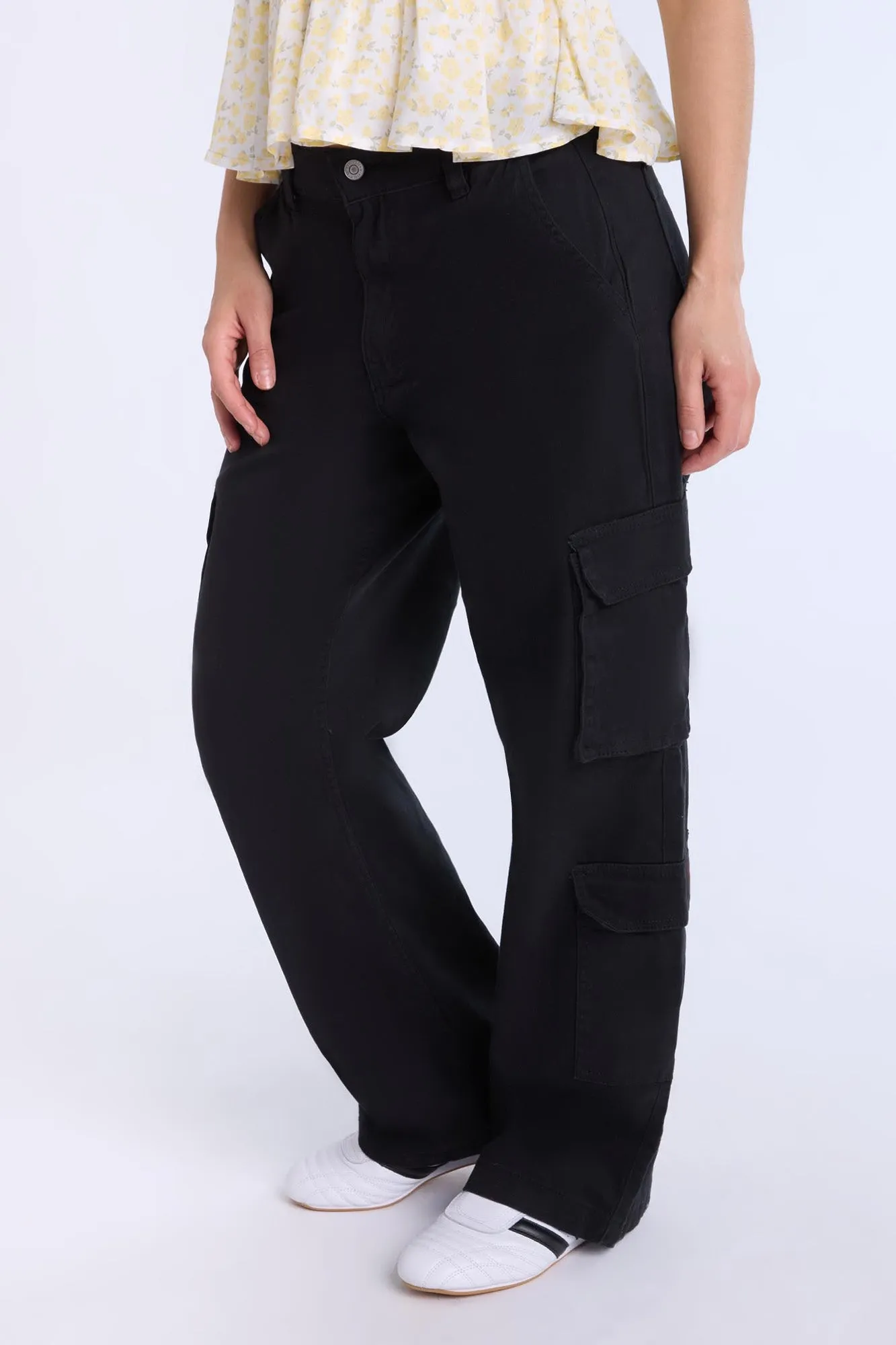 High Rise Cargo Twill Pants sold by Bluenotes product image thumbnail 2
