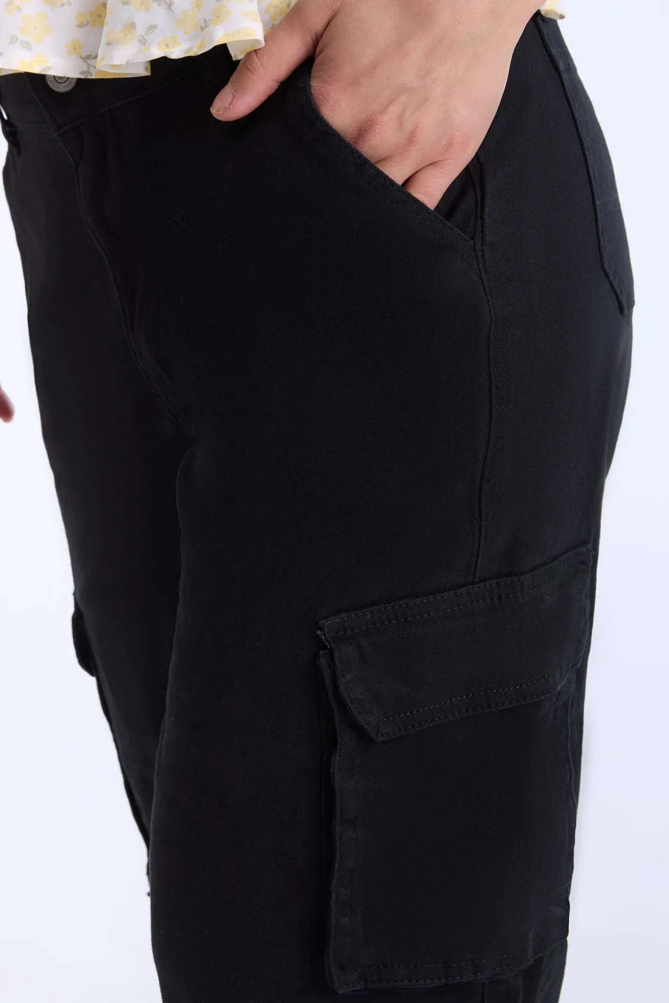High Rise Cargo Twill Pants sold by Bluenotes product image thumbnail 3