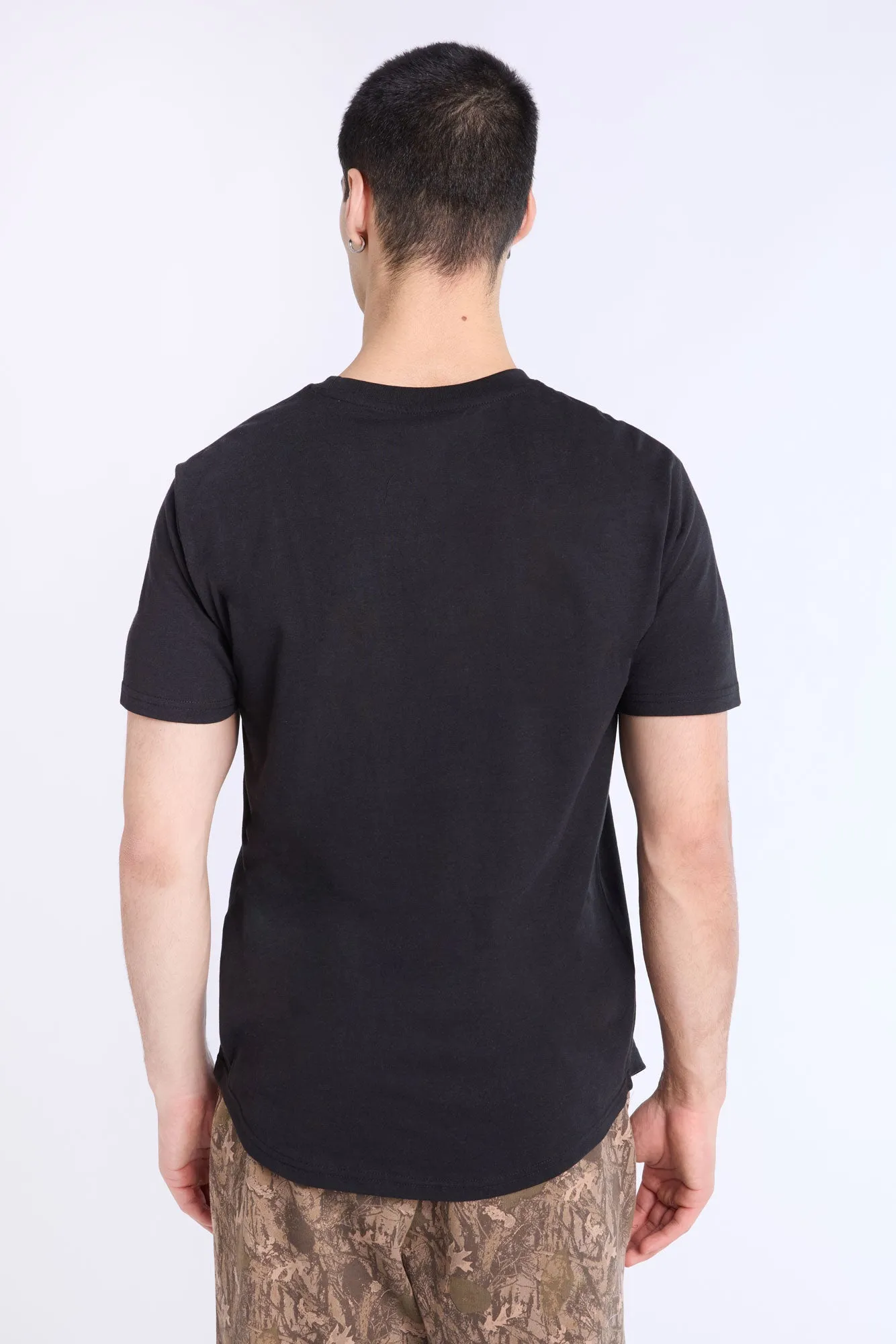 Basic Scoop Hem Crew Neck Tee sold by Bluenotes product image thumbnail 4